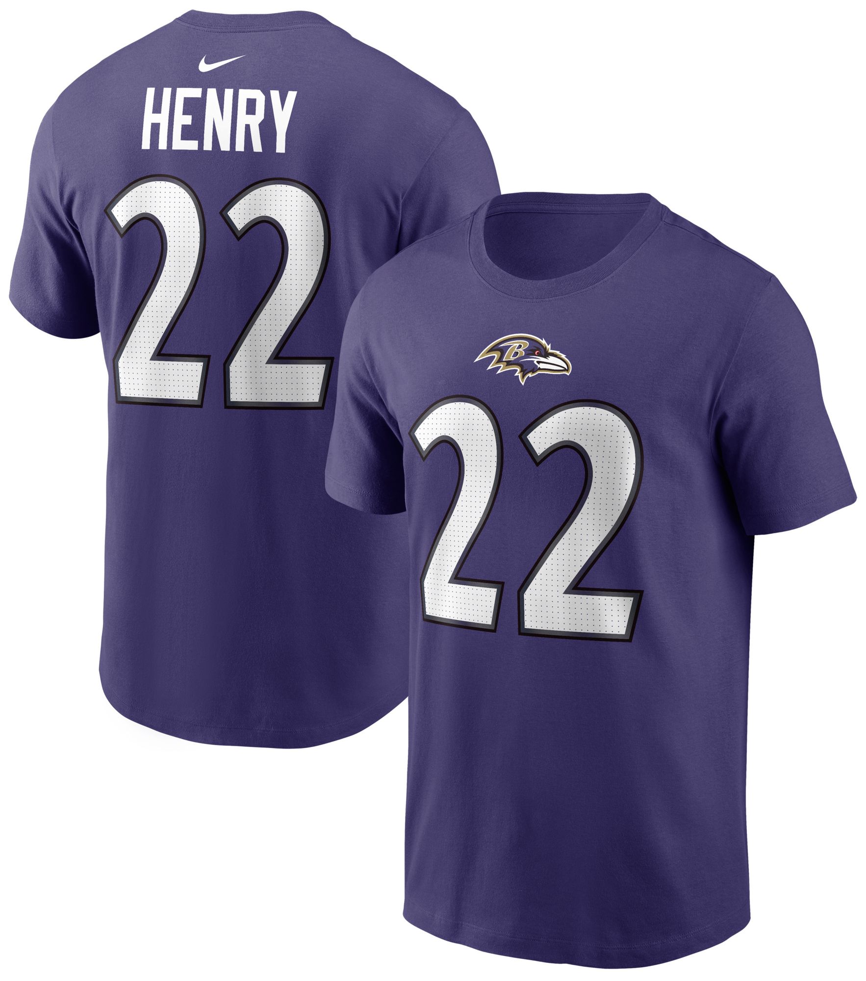 Nike Men's Baltimore Ravens Purple Derrick Henry #22 T-Shirt