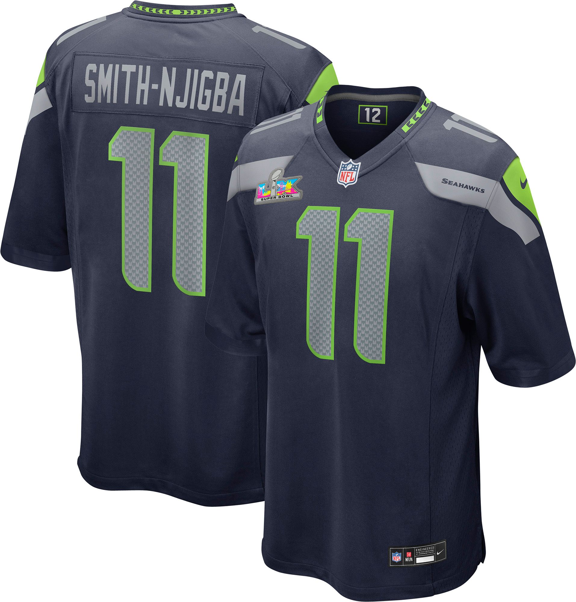 Nike Men's 2025-26 Super Bowl LX Seattle Seahawks Jaxson Smith-Njigba #11 Game Jersey