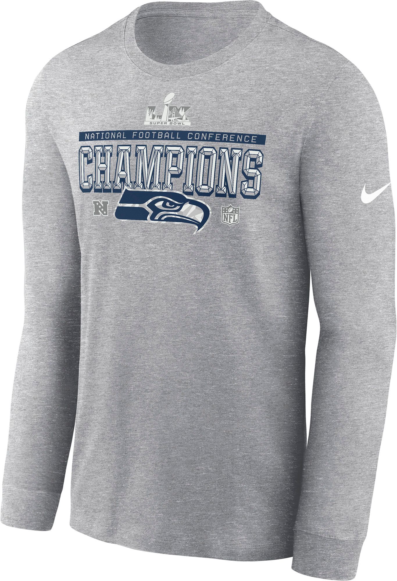 Nike Men's 2025-26 NFC Champions Seattle Seahawks Locker Room Long Sleeve Shirt