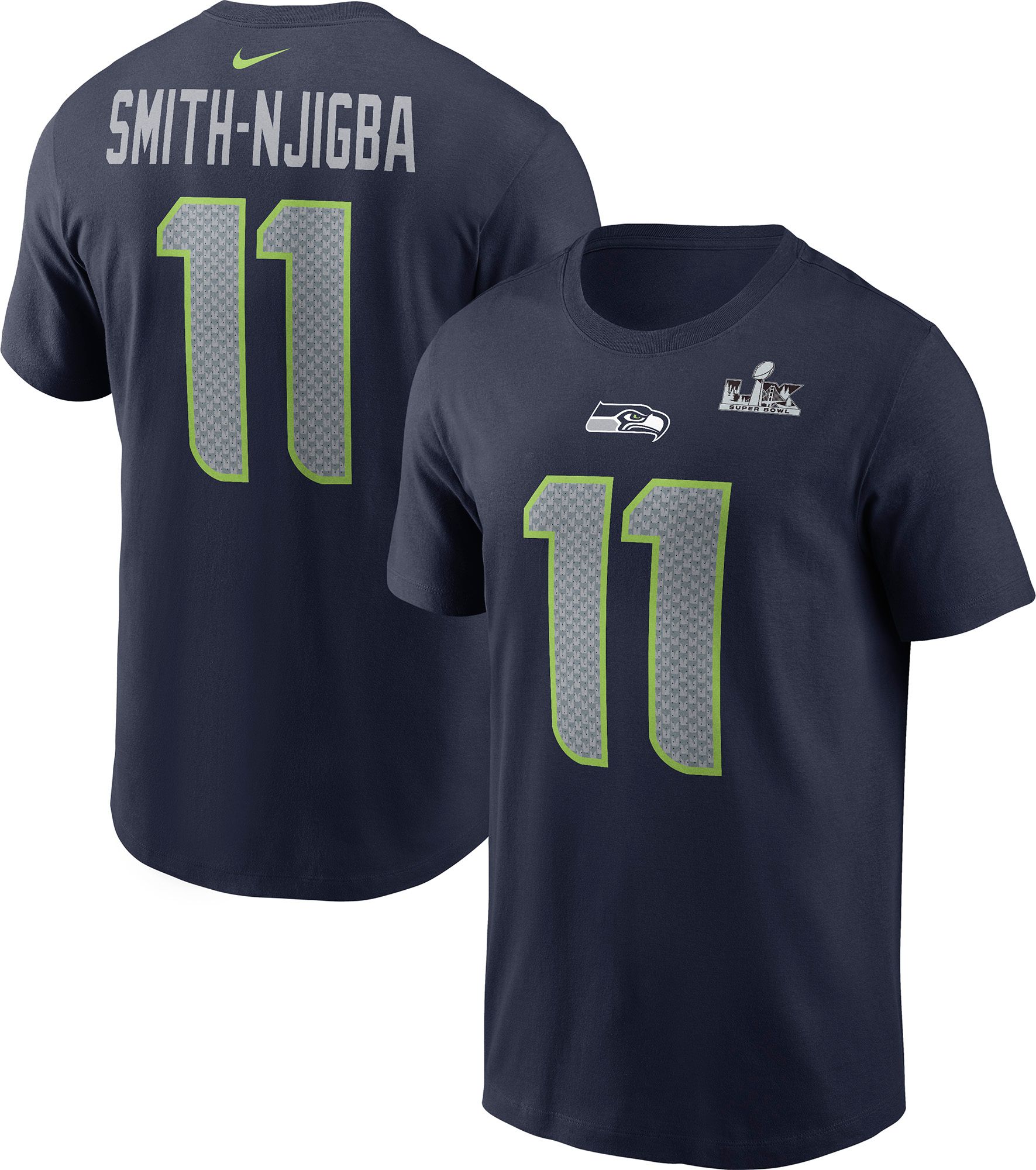Nike Men's 2025-26 Super Bowl LX Bound Seattle Seahawks Jaxson Smith-Njigba #11 T-Shirt