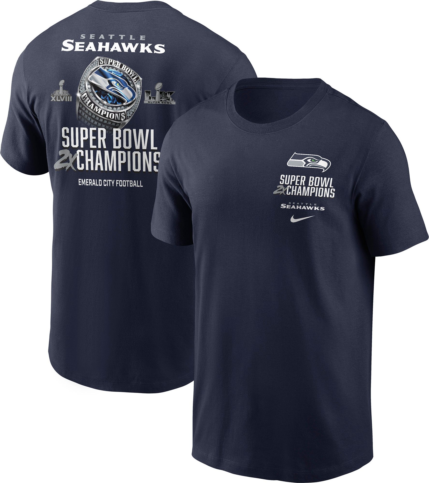 Nike Men's 2025-26 Super Bowl LX Champions Seattle Seahawks Downtown T-Shirt