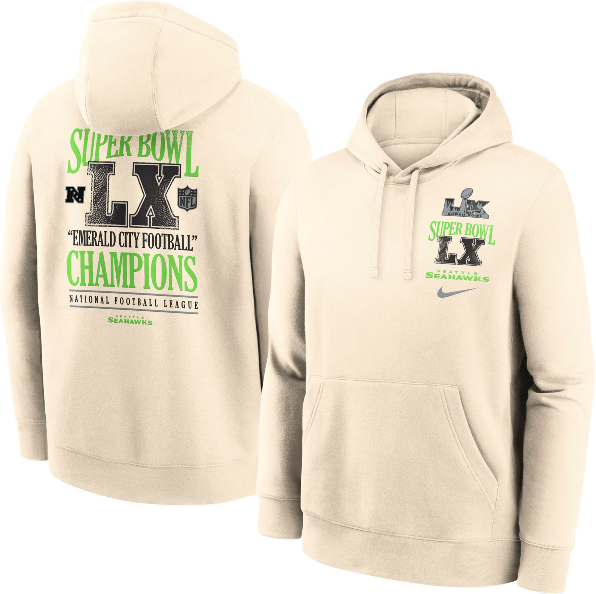 Nike Men's 2025-26 Super Bowl LX Champions Seattle Seahawks Longball Hoodie