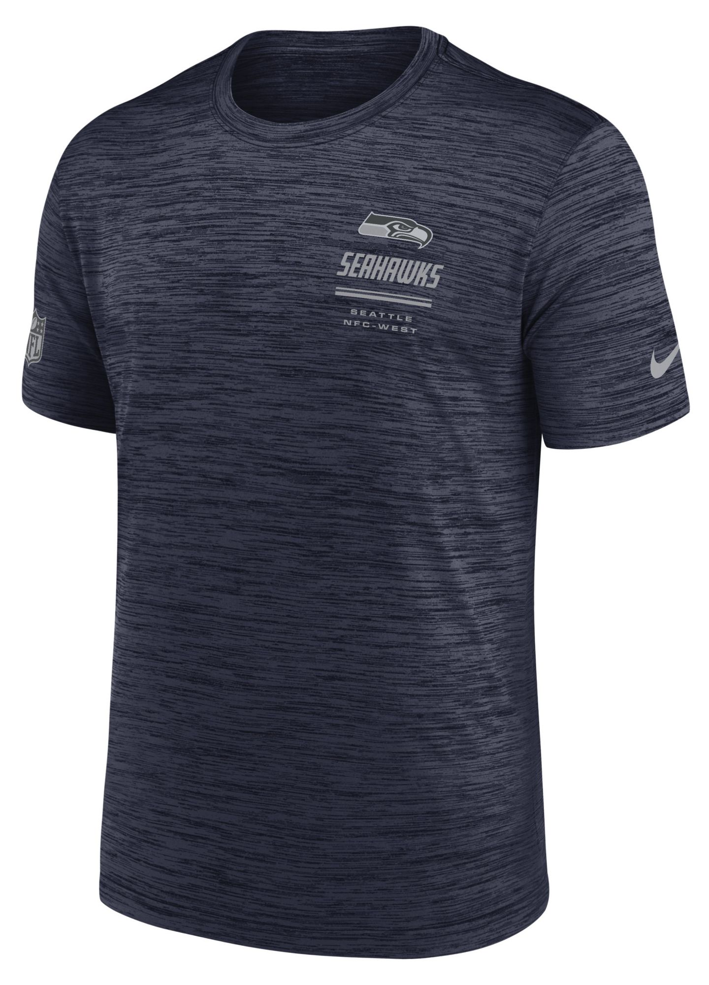 Nike Men's Seattle Seahawks Navy Sideline Velocity T-Shirt