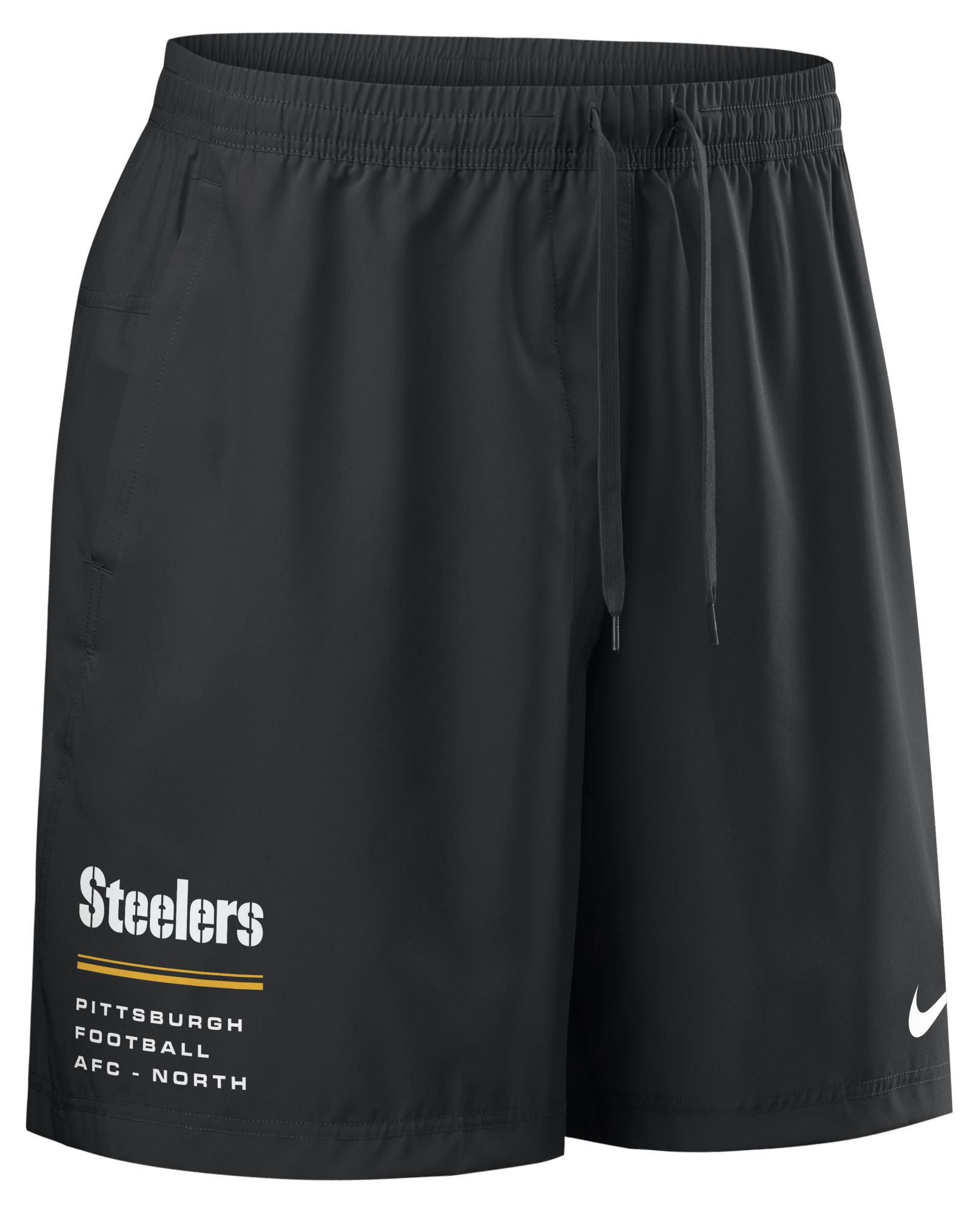 Nike Men's Pittsburgh Steelers Black Woven Victory Shorts