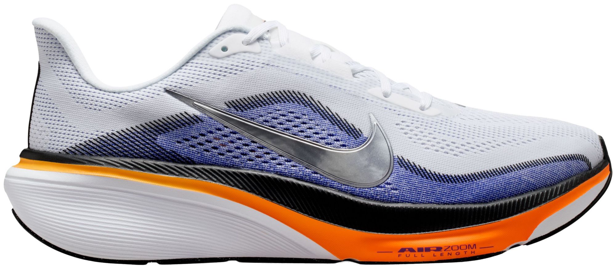 White/Metallic Silver/Orange