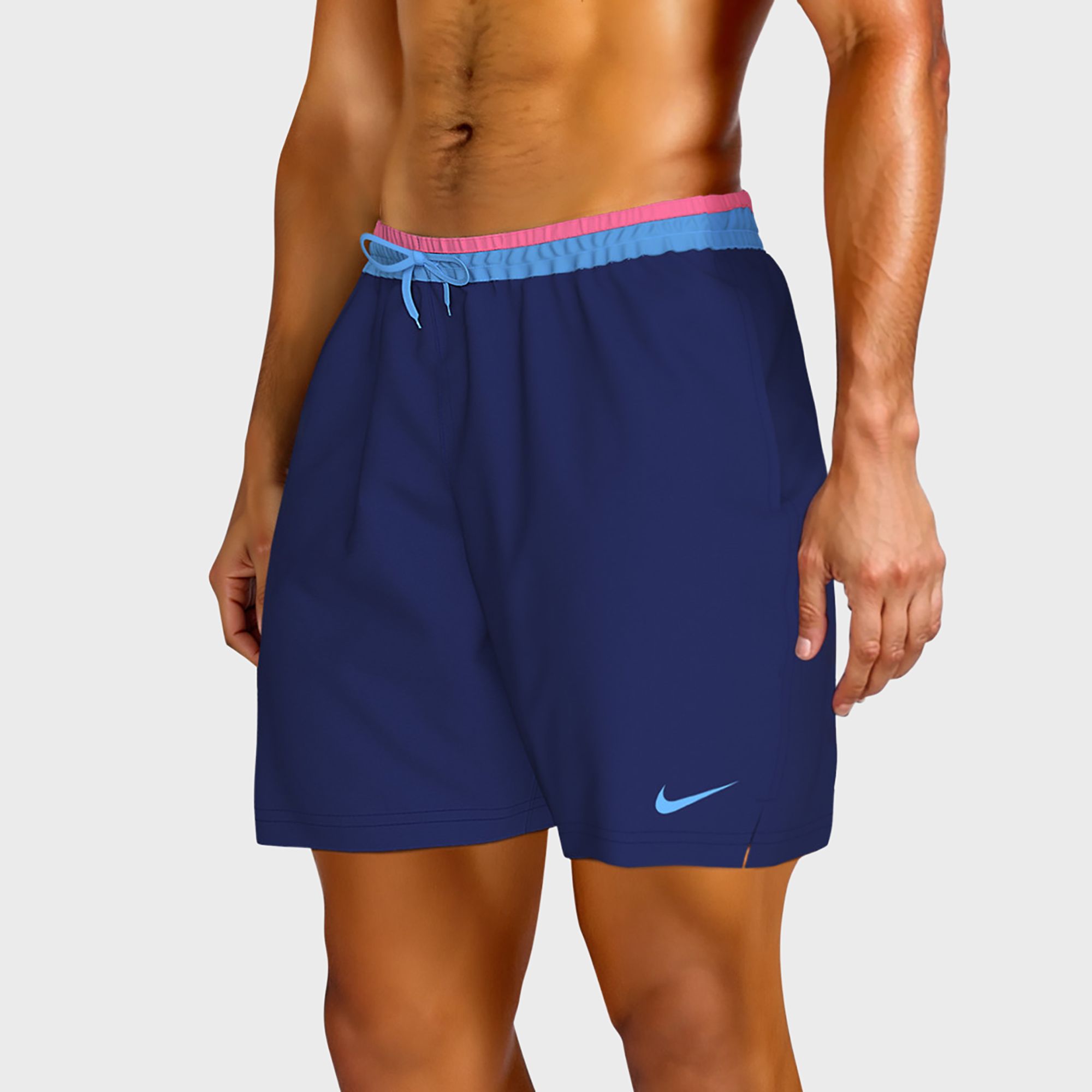 Nike Men's Breaker Check 7" Volley Swim Trunks