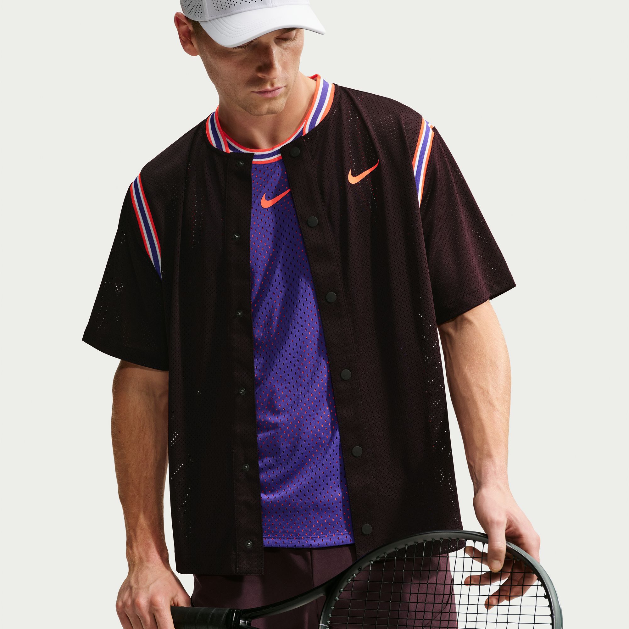 Nike Men's Court Slam Dri-FIT Button-Up Tennis Shirt