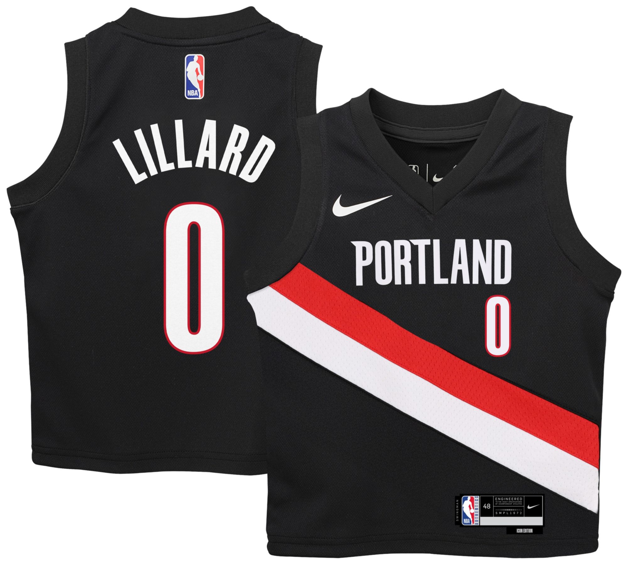 Jordan Toddler Portland Trail Blazers Damian Lillard Swingman Icon Jersey