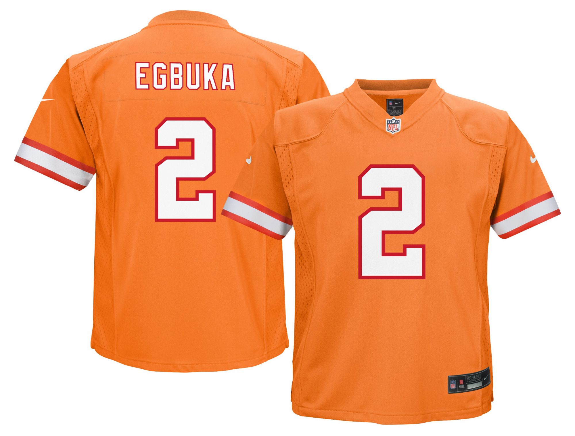 Nike Toddler Tampa Bay Buccaneers Emeka Egbuka #2 Orange Alternate Game Jersey