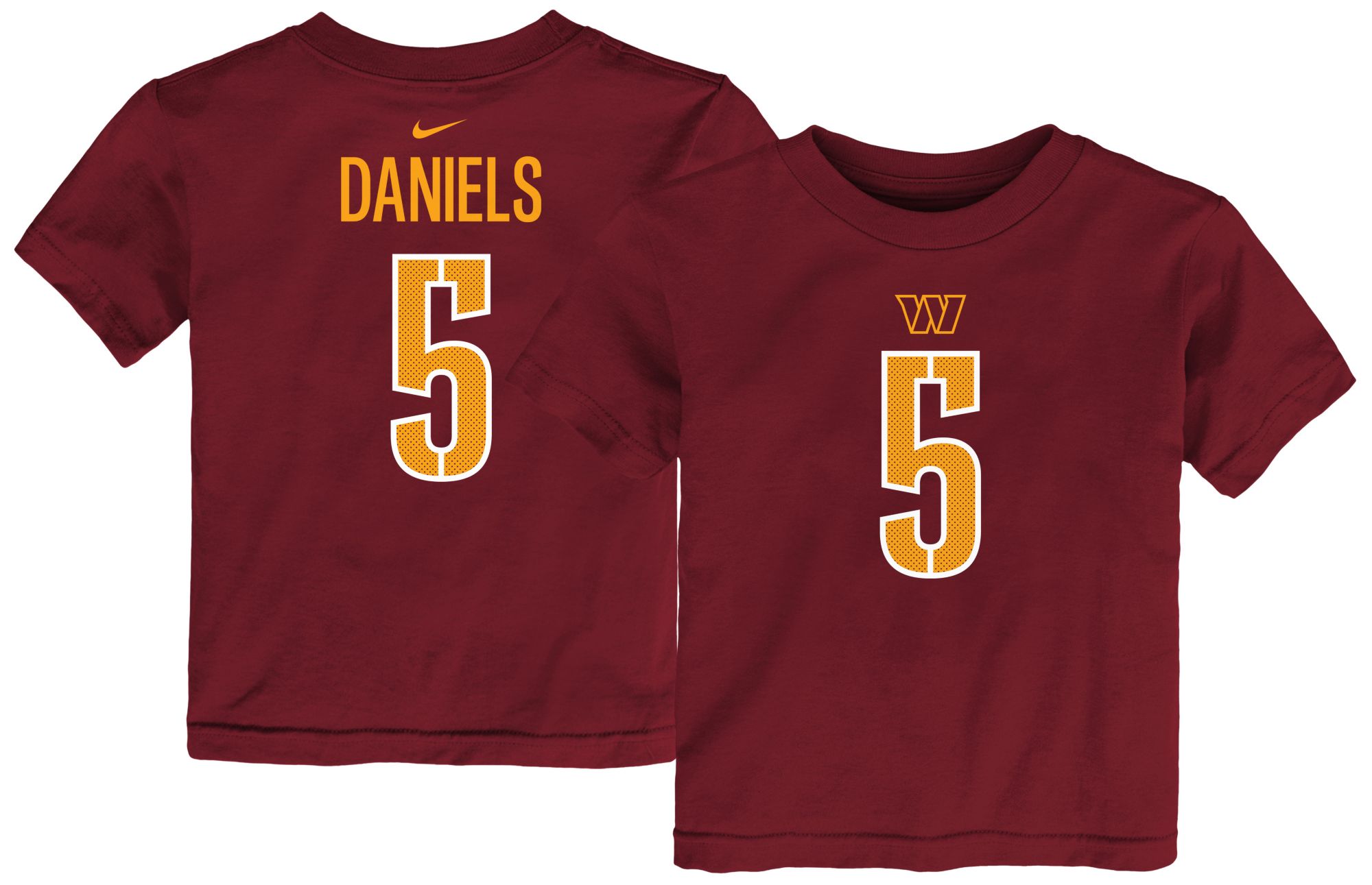 Nike Toddler Washington Commanders Red Jayden Daniels #5 T-Shirt