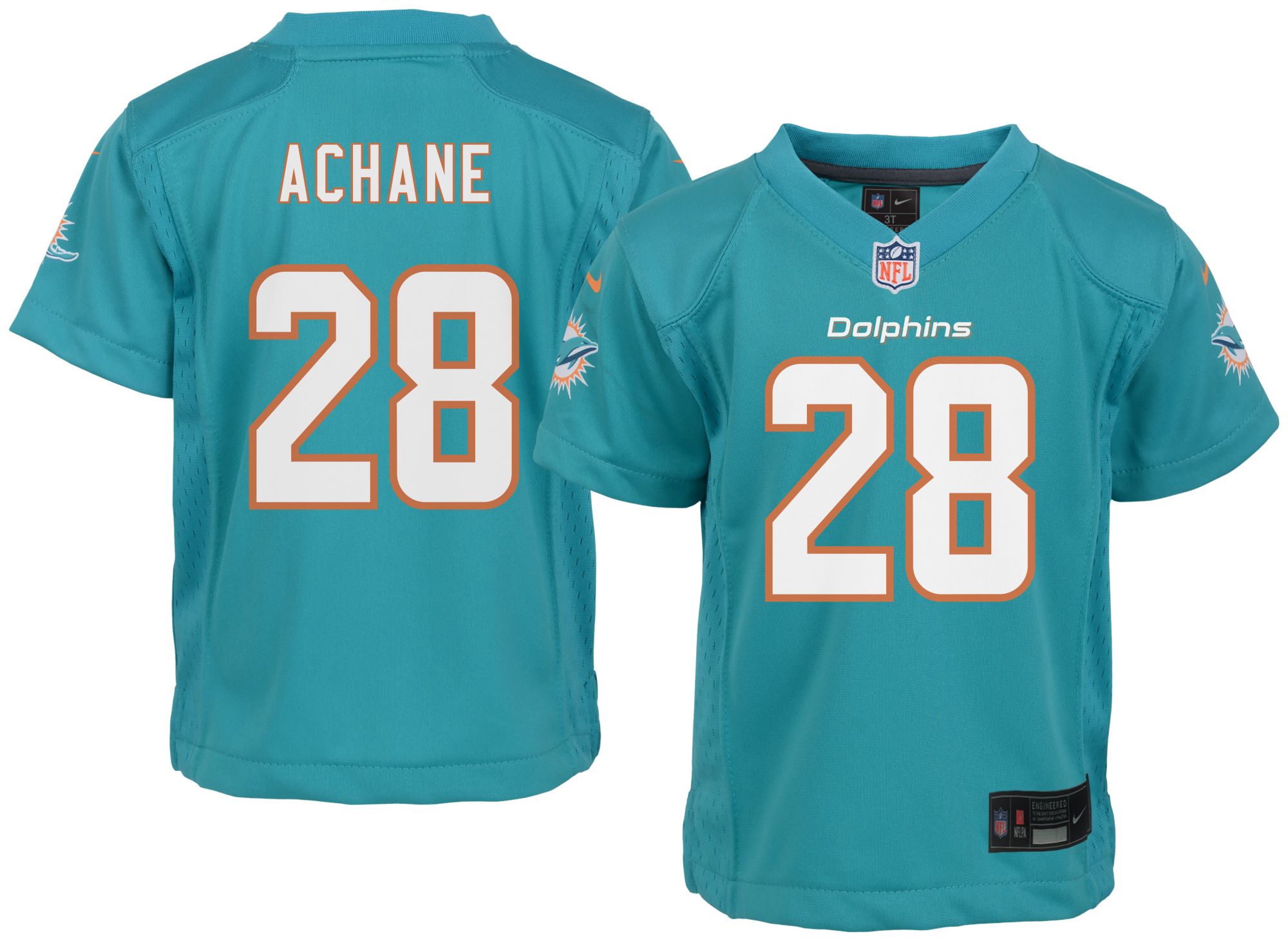 Nike Toddler Miami Dolphins DeVon Achane #28 Turbo Green Home Game Jersey