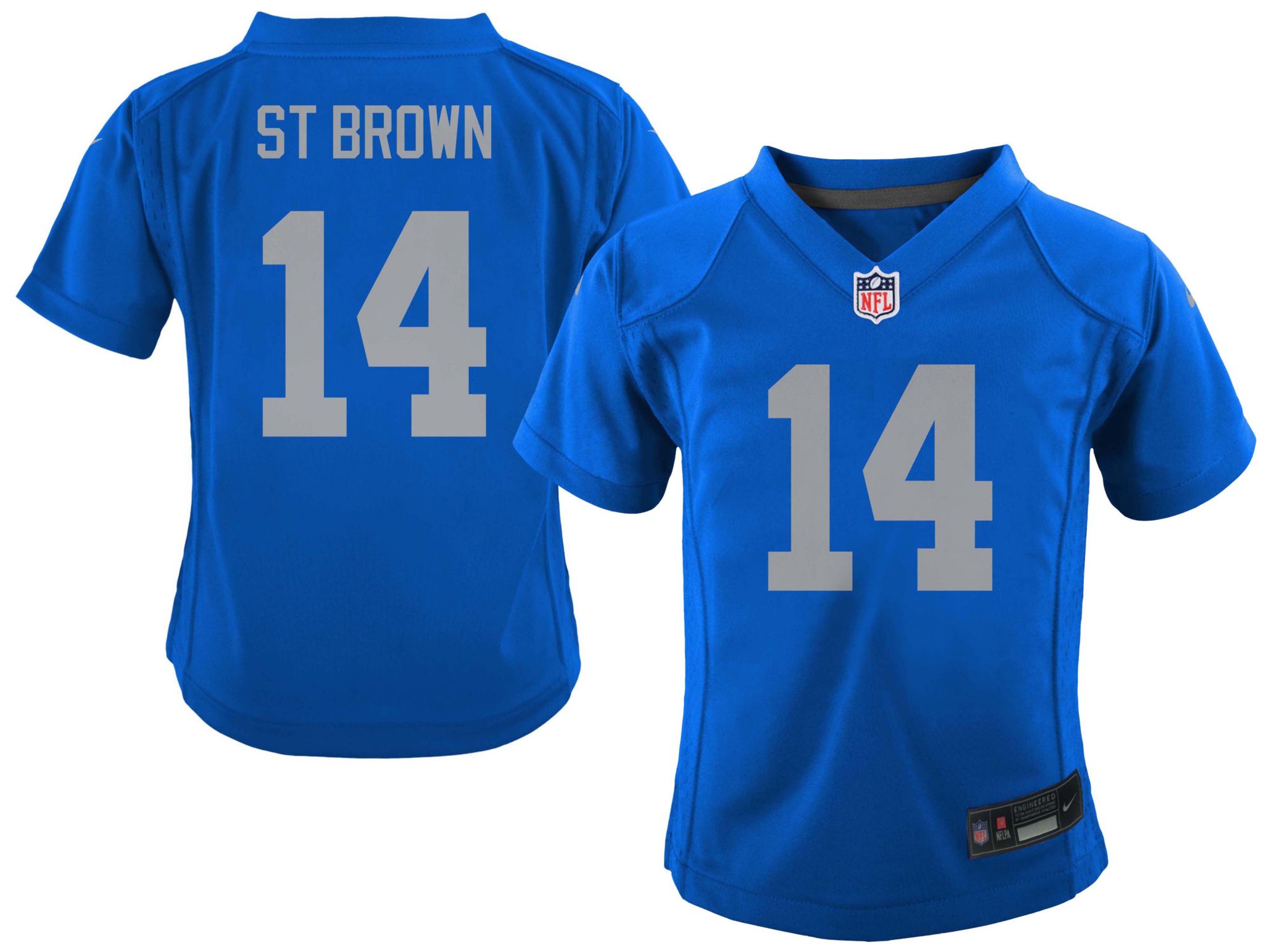 Nike Toddler Detroit Lions Amon-Ra St. Brown #14 Blue Spark Alternate Game Jersey