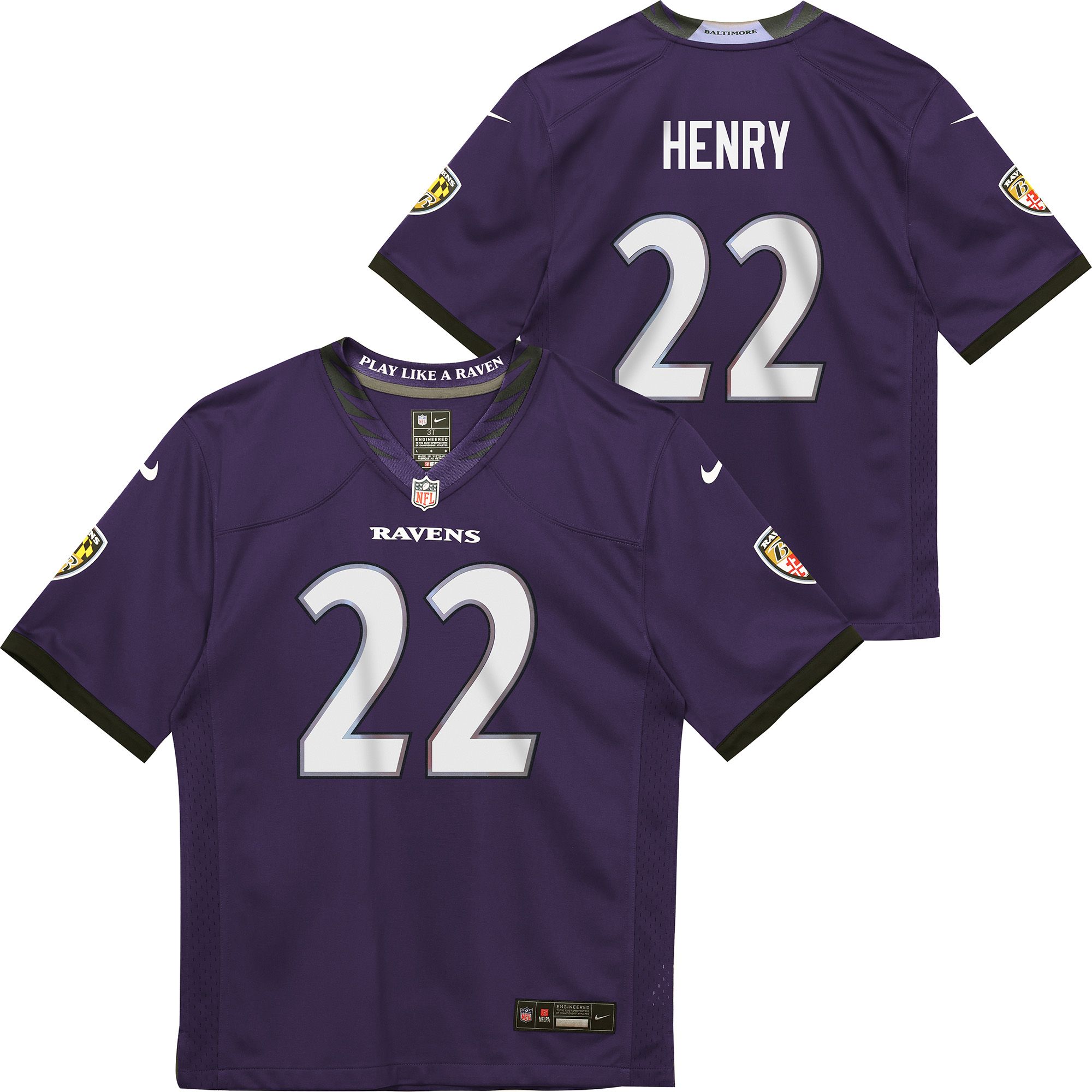 Nike Toddler Baltimore Ravens Derrick Henry #22 Purple Home Game Jersey