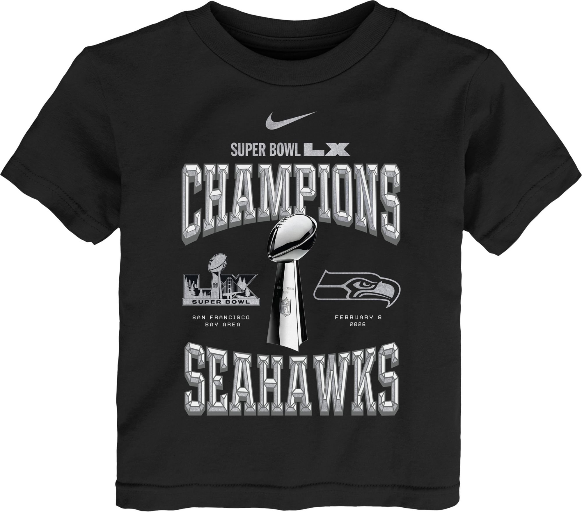 Nike Toddler 2025-26 Super Bowl LX Champions Seattle Seahawks Locker Room T-Shirt