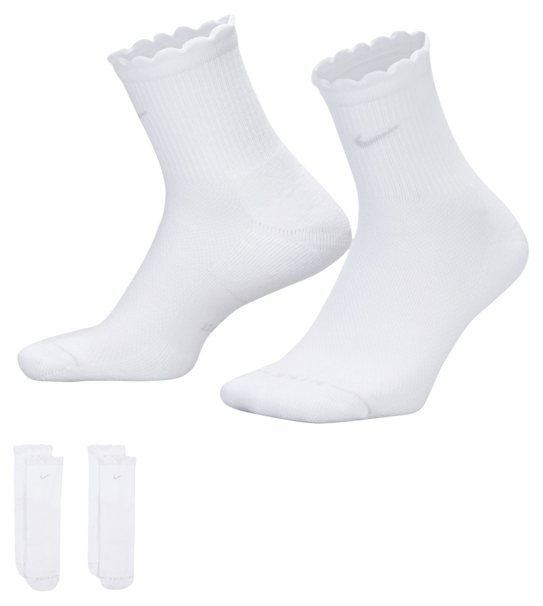 Nike Unisex Everyday Elevated Mid-Crew Socks - 2 Pairs
