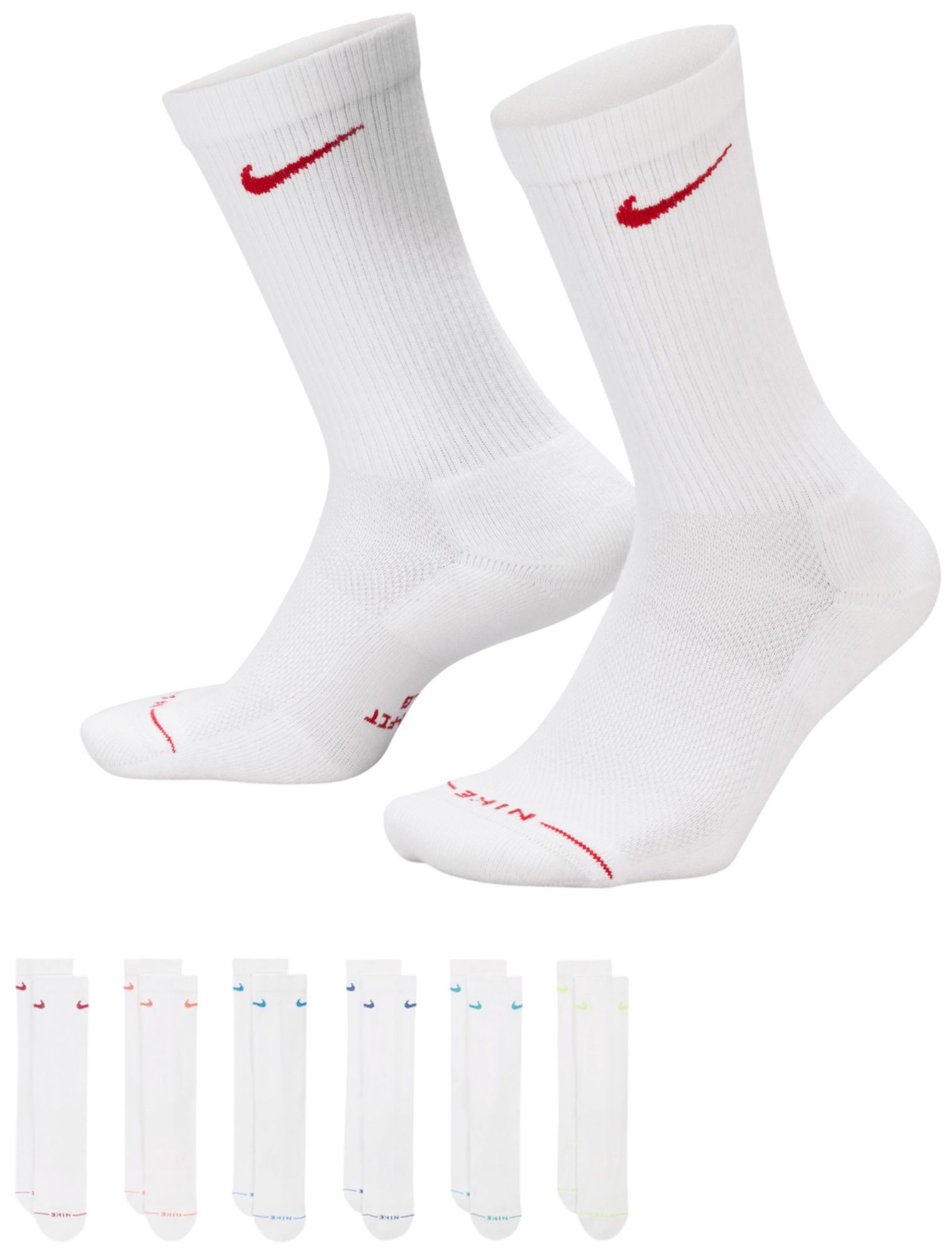 Nike Everyday Elevated Crew Socks - 6 Pairs