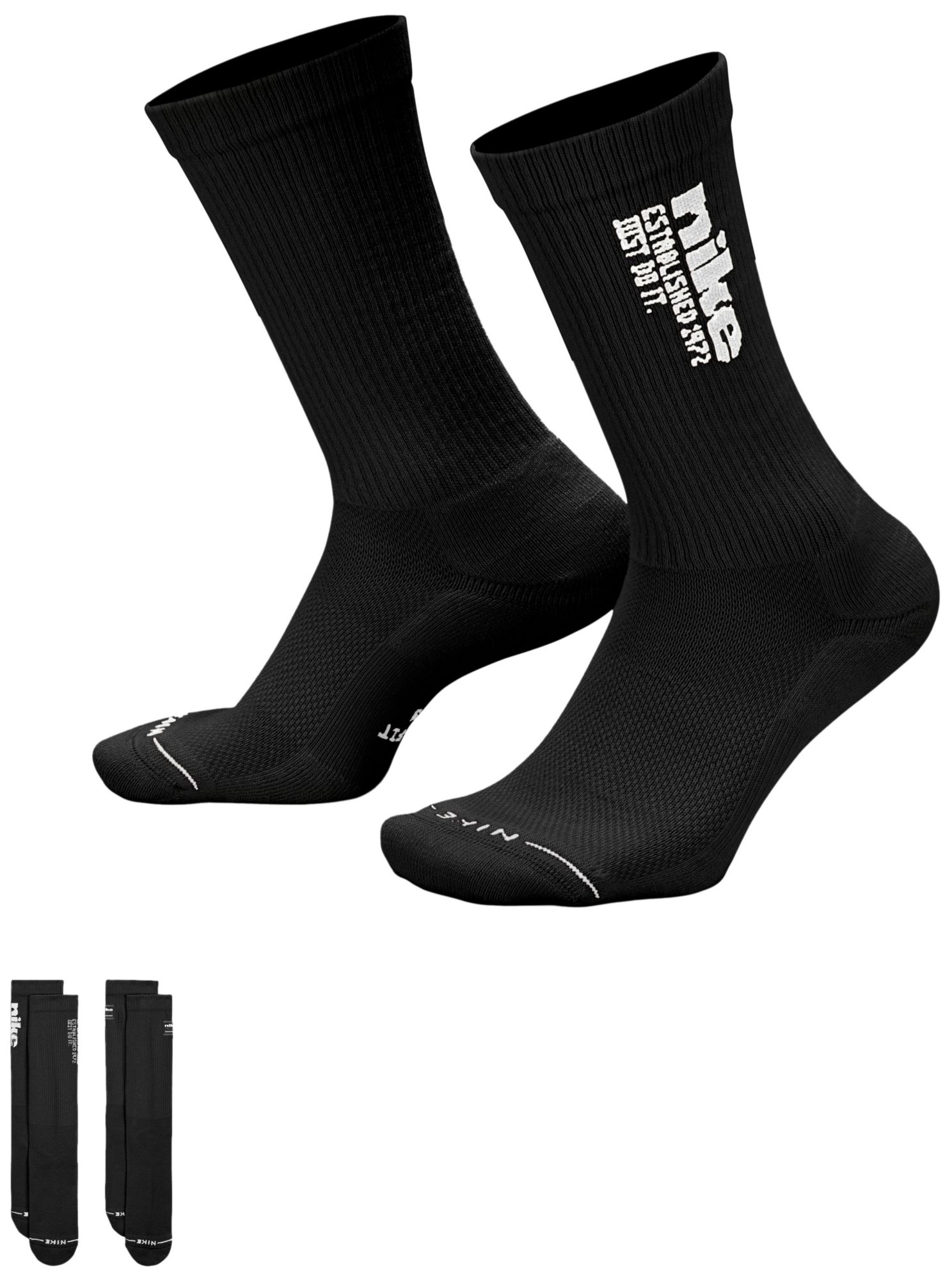 Nike Unisex Everyday Elevated Crew Socks - 2 Pairs