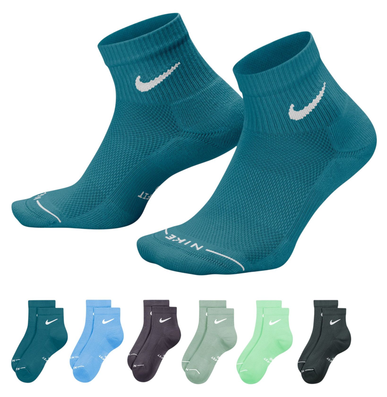 Nike Everyday Elevated Ankle Socks - 6 Pairs Bright Spruce thumbnail