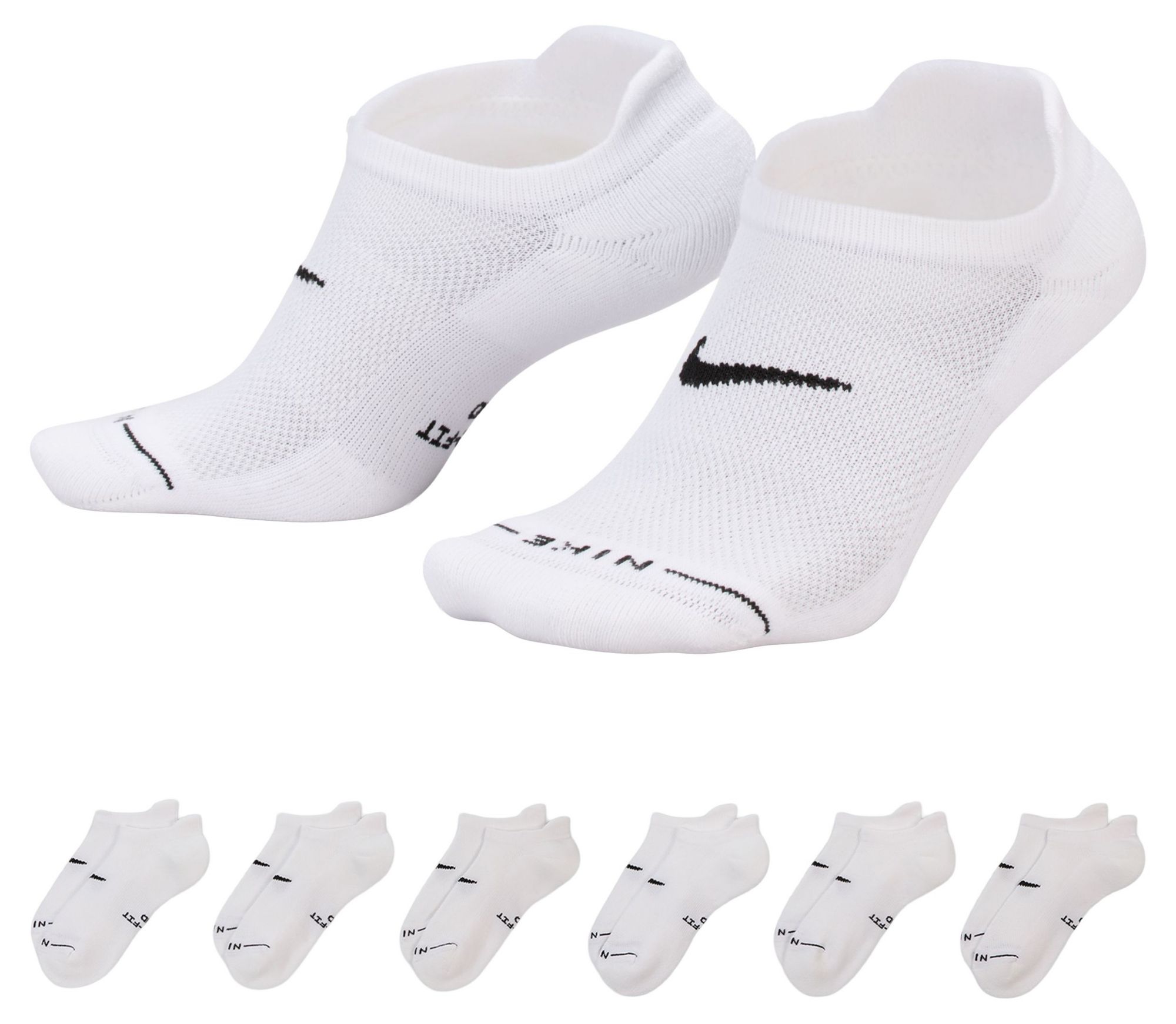 Nike Everyday Elevated No-Show Socks - 6 Pairs White thumbnail