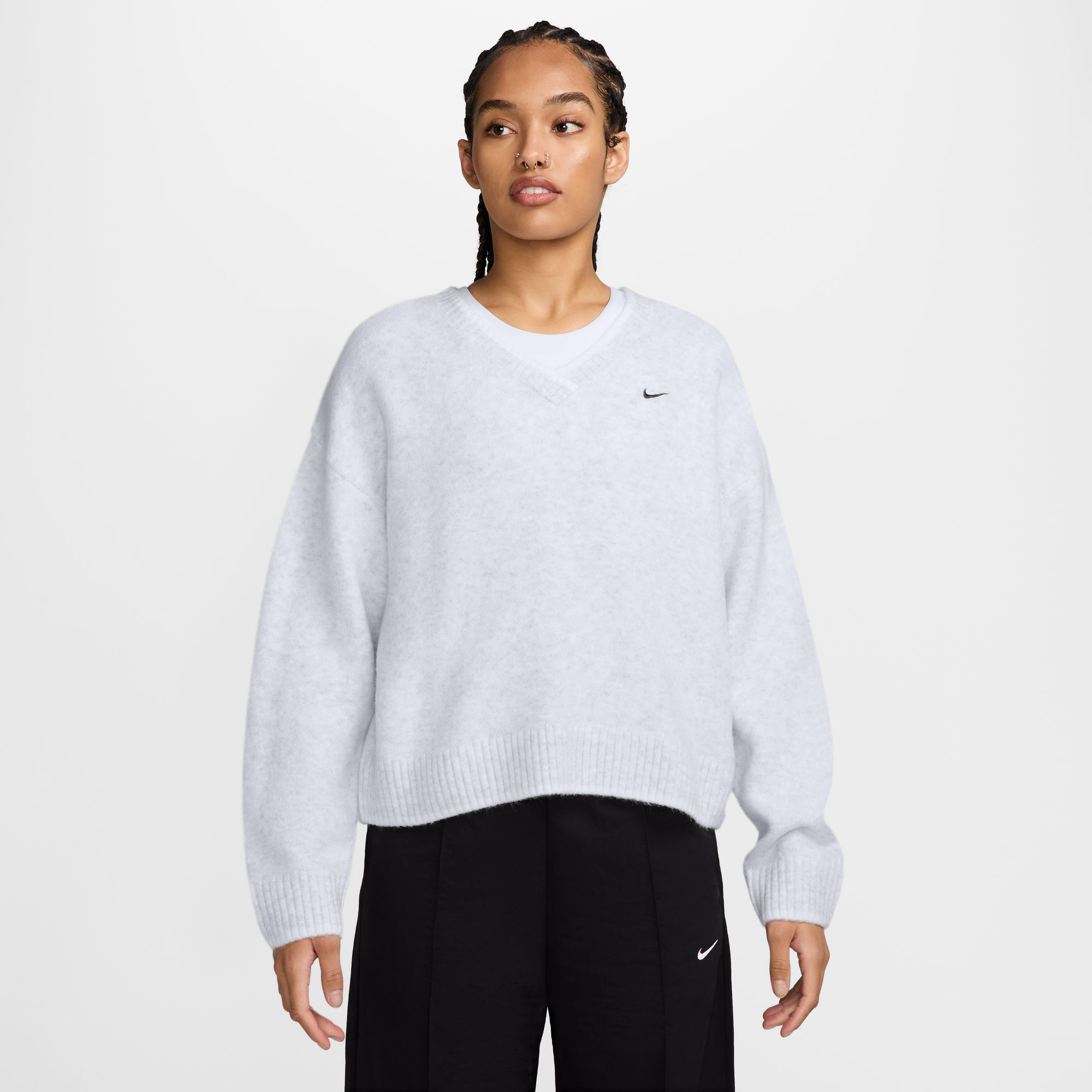 Nike Women's Sportswear Chill Knit Loose V-Neck Sweater