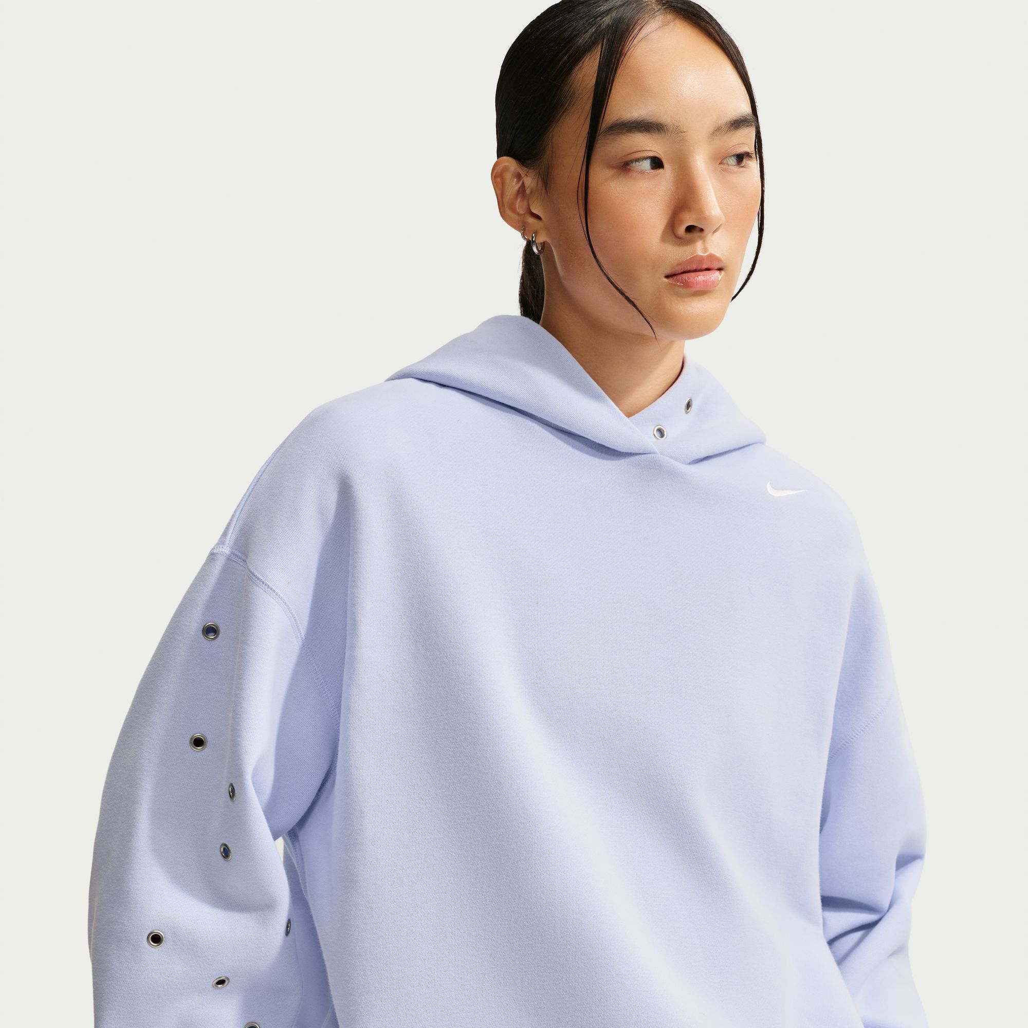 Nike Women's Studio Fleece Medium Weight Oversized Grommet Hoodie
