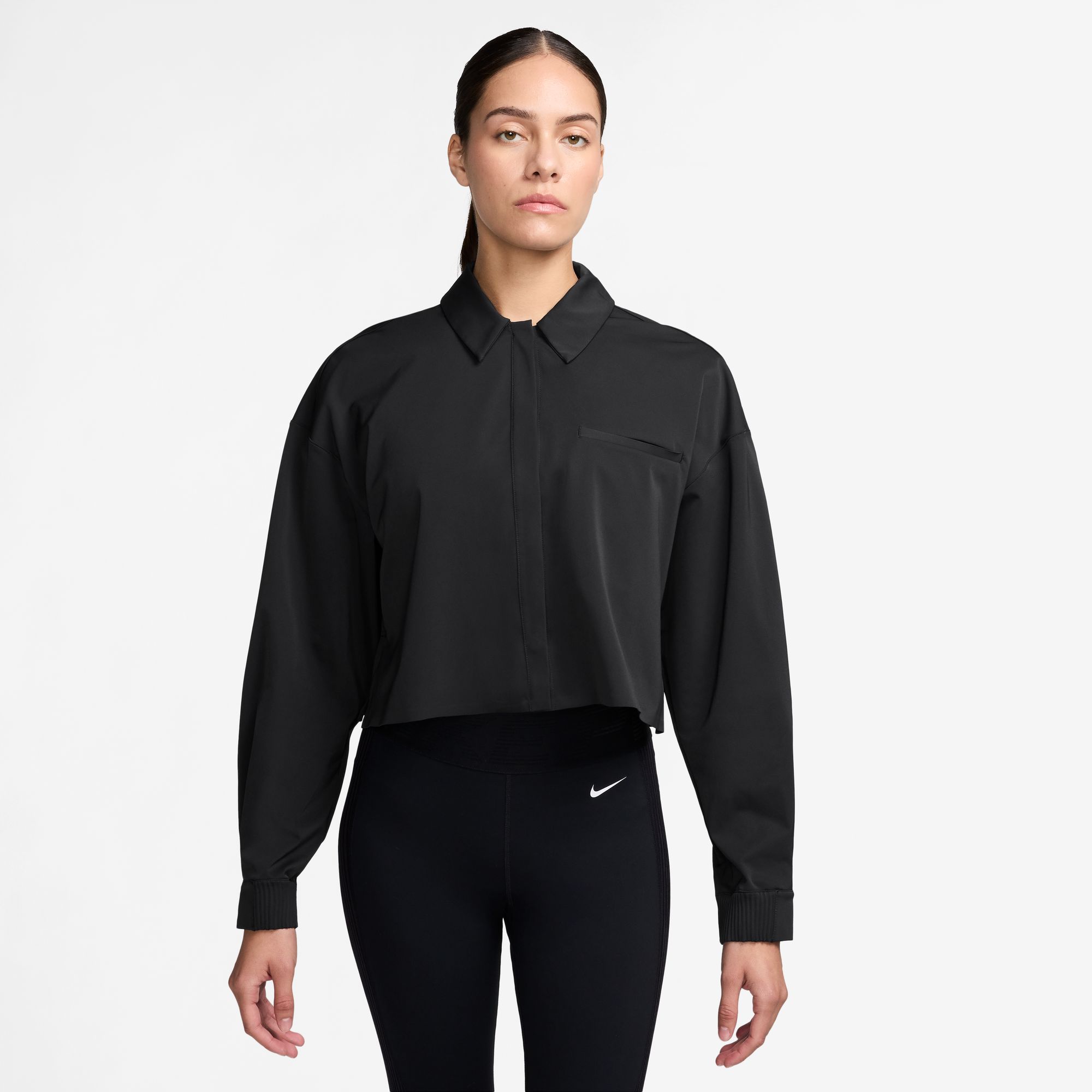 Nike Women's 24.7 PerfectStretch Dri-FIT UV Protection Cropped Long-Sleeve Shirt