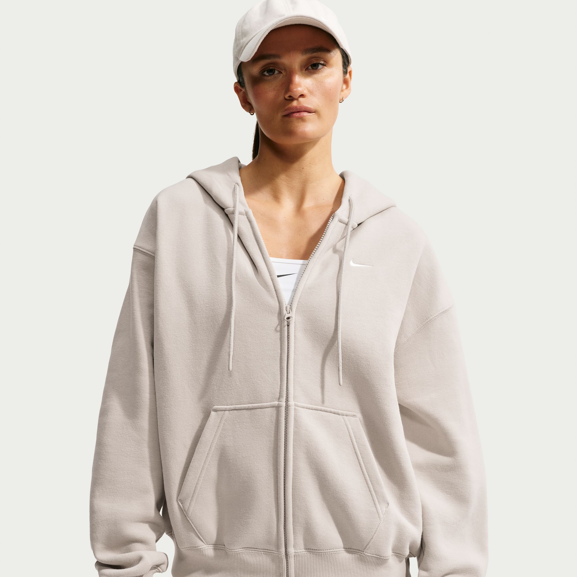 Nike Women's Studio Fleece Oversized Full-Zip Hoodie