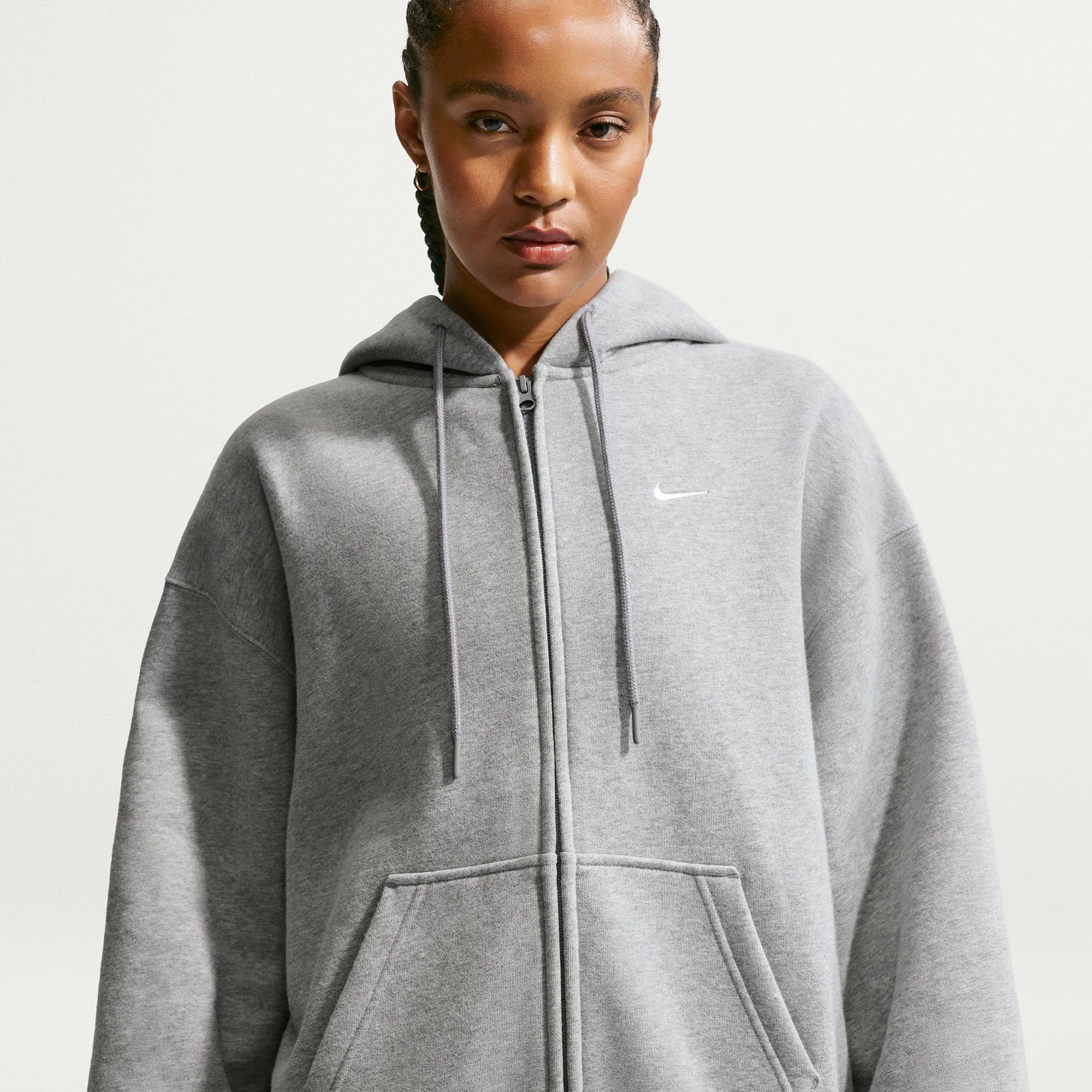 Nike Women's Studio Fleece Oversized Full-Zip Hoodie