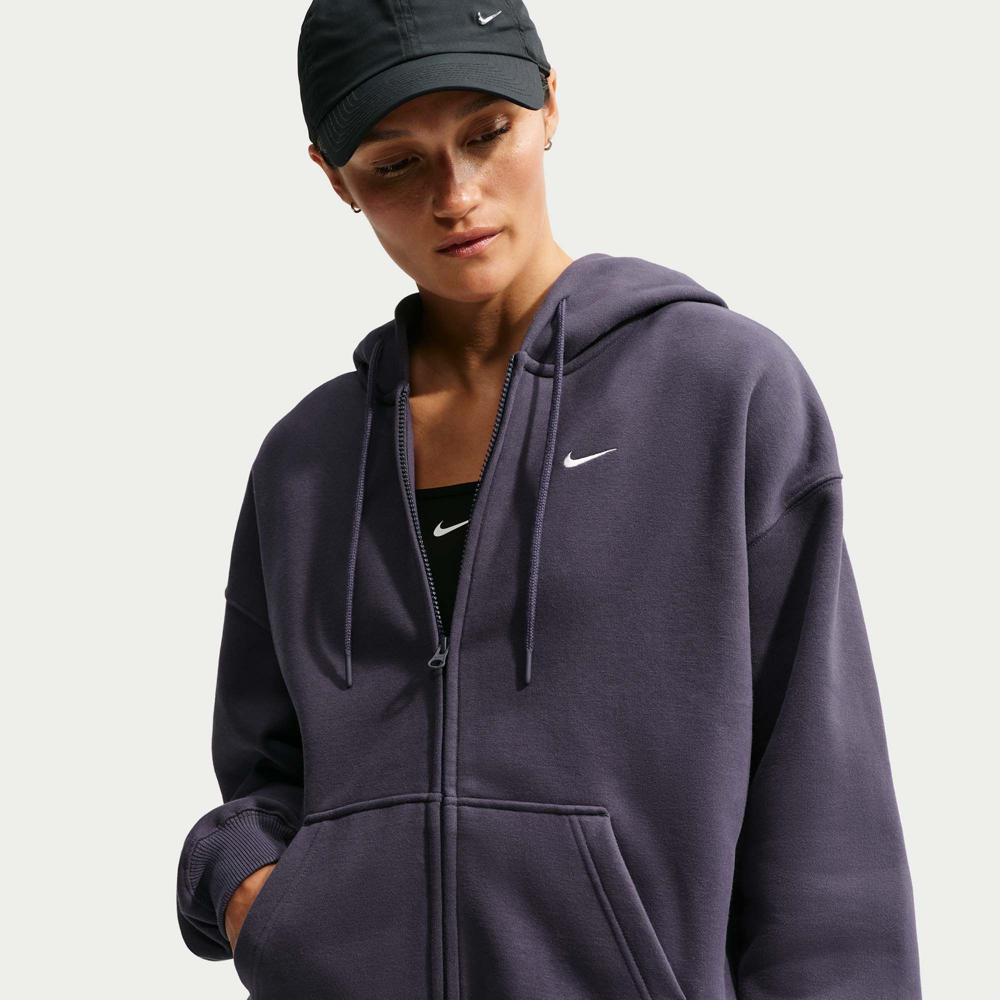 Nike Women's Studio Fleece Oversized Full-Zip Hoodie