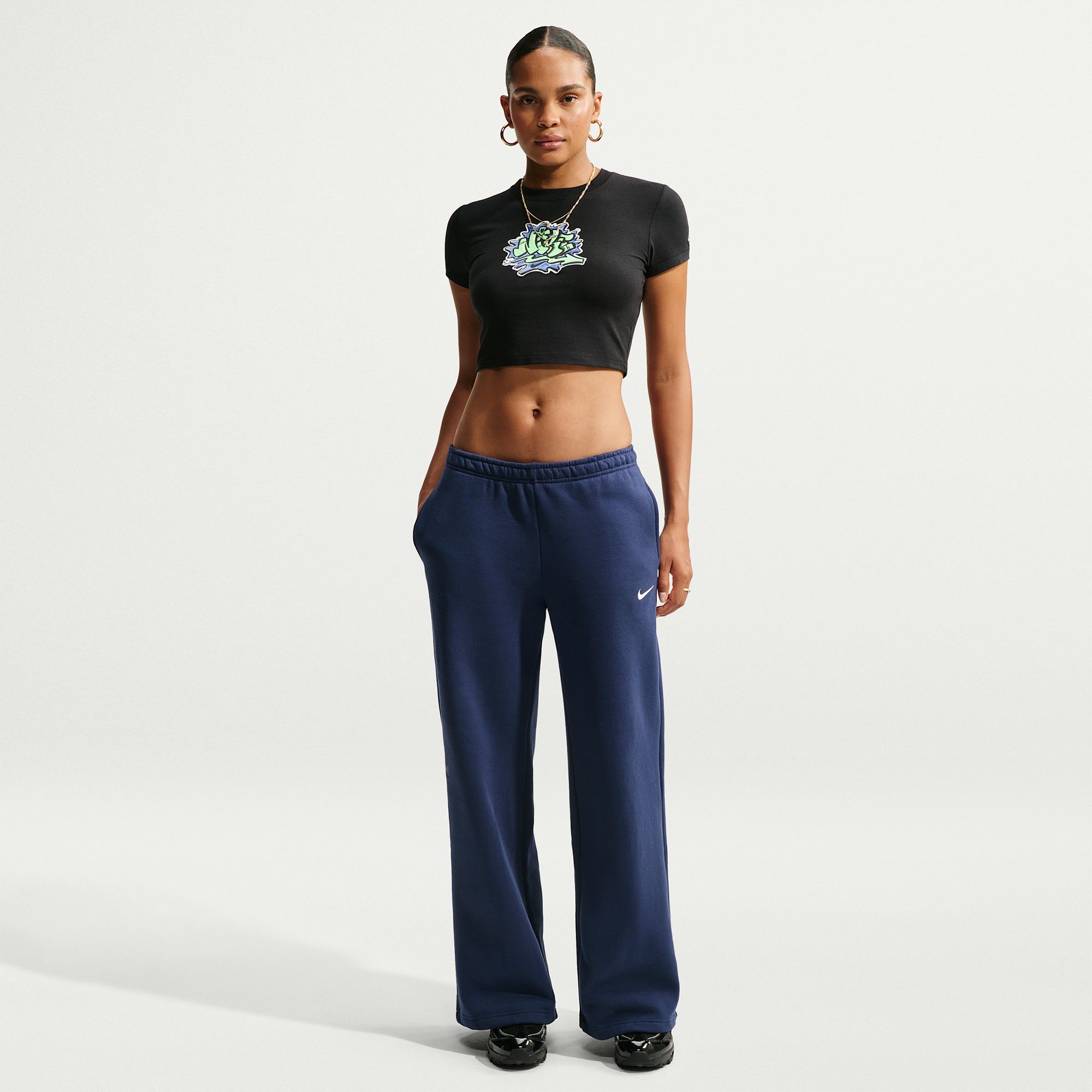 Nike Women's Studio Fleece Wide-Leg Pants