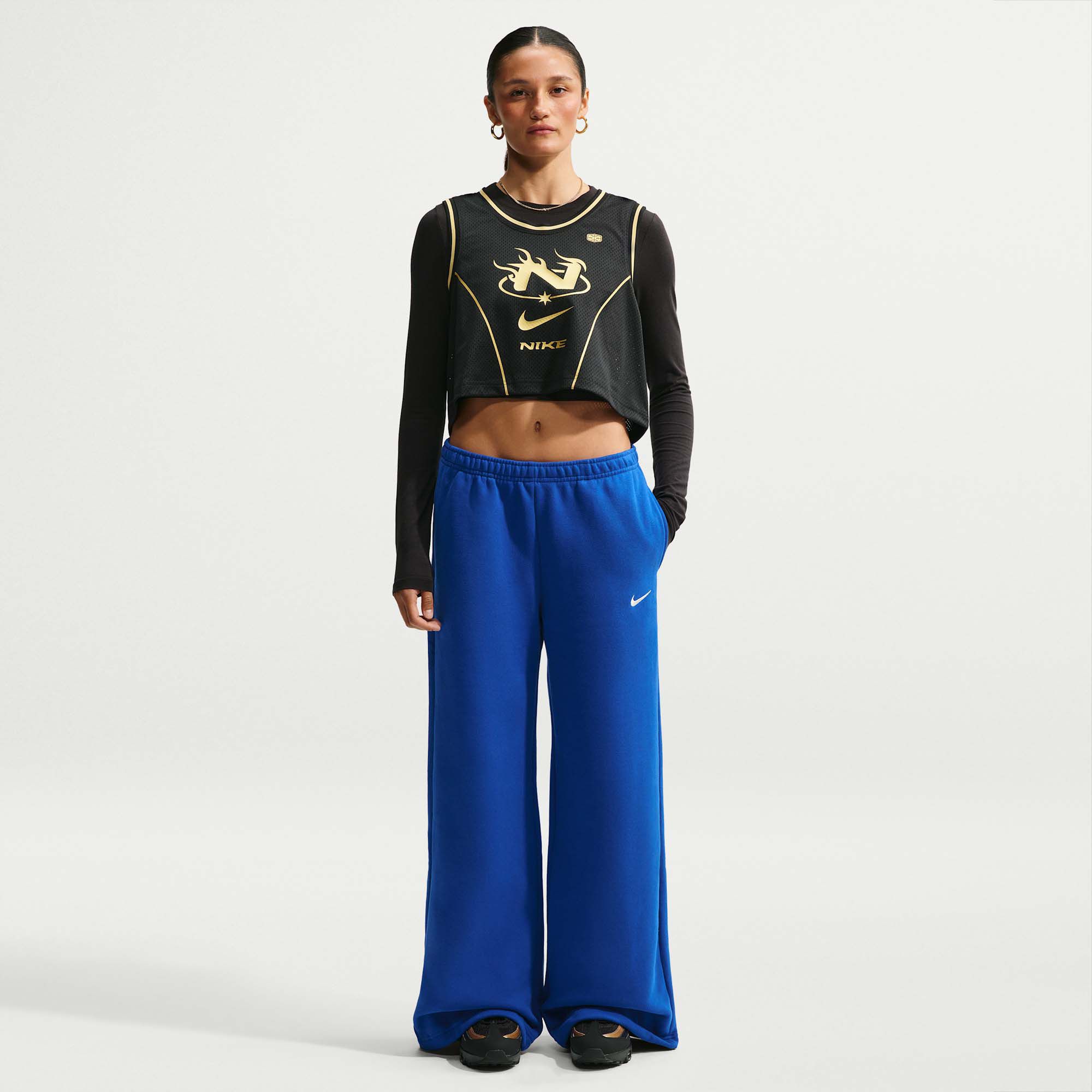 Nike Women's Studio Fleece Wide-Leg Pants