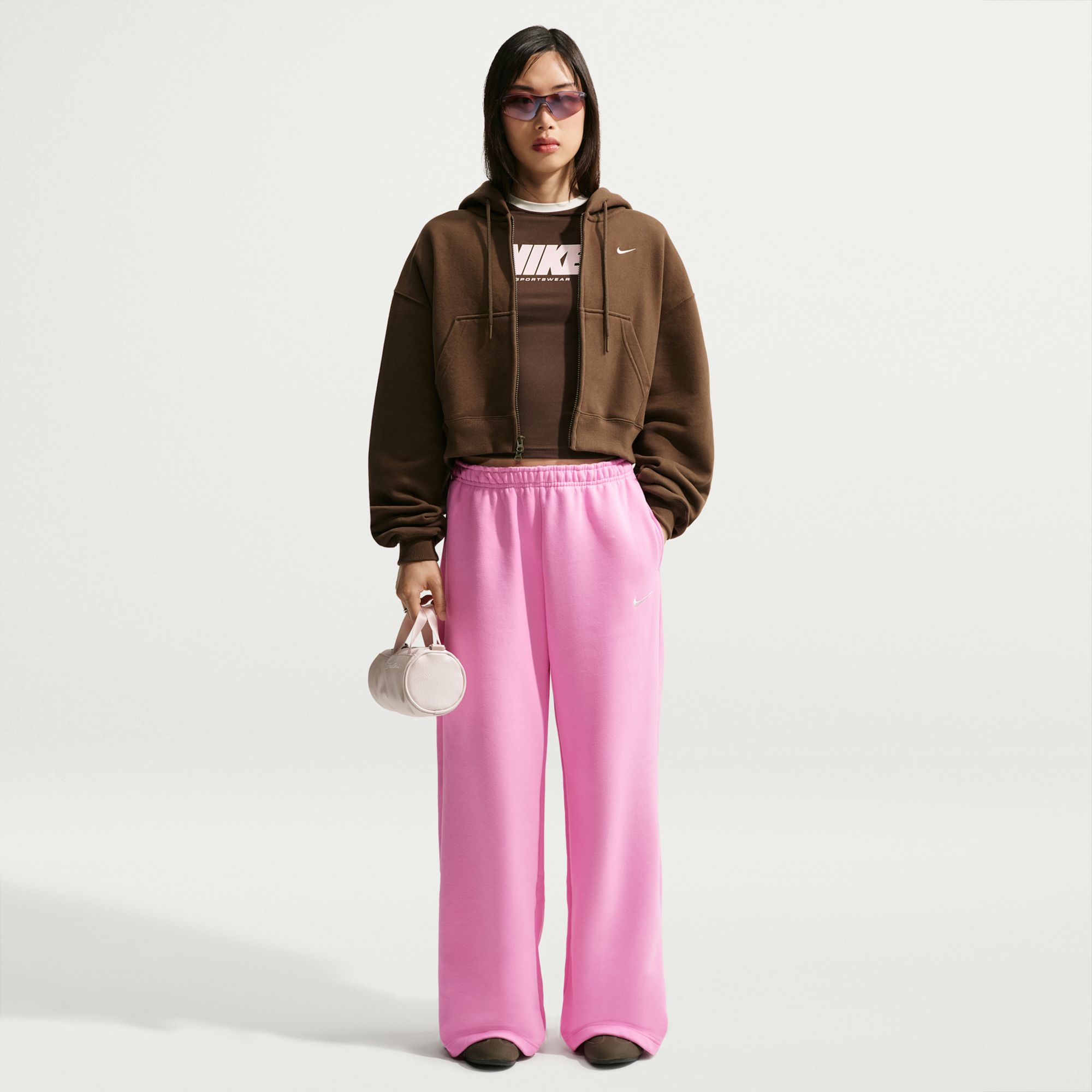 Nike Women's Studio Fleece Wide-Leg Pants
