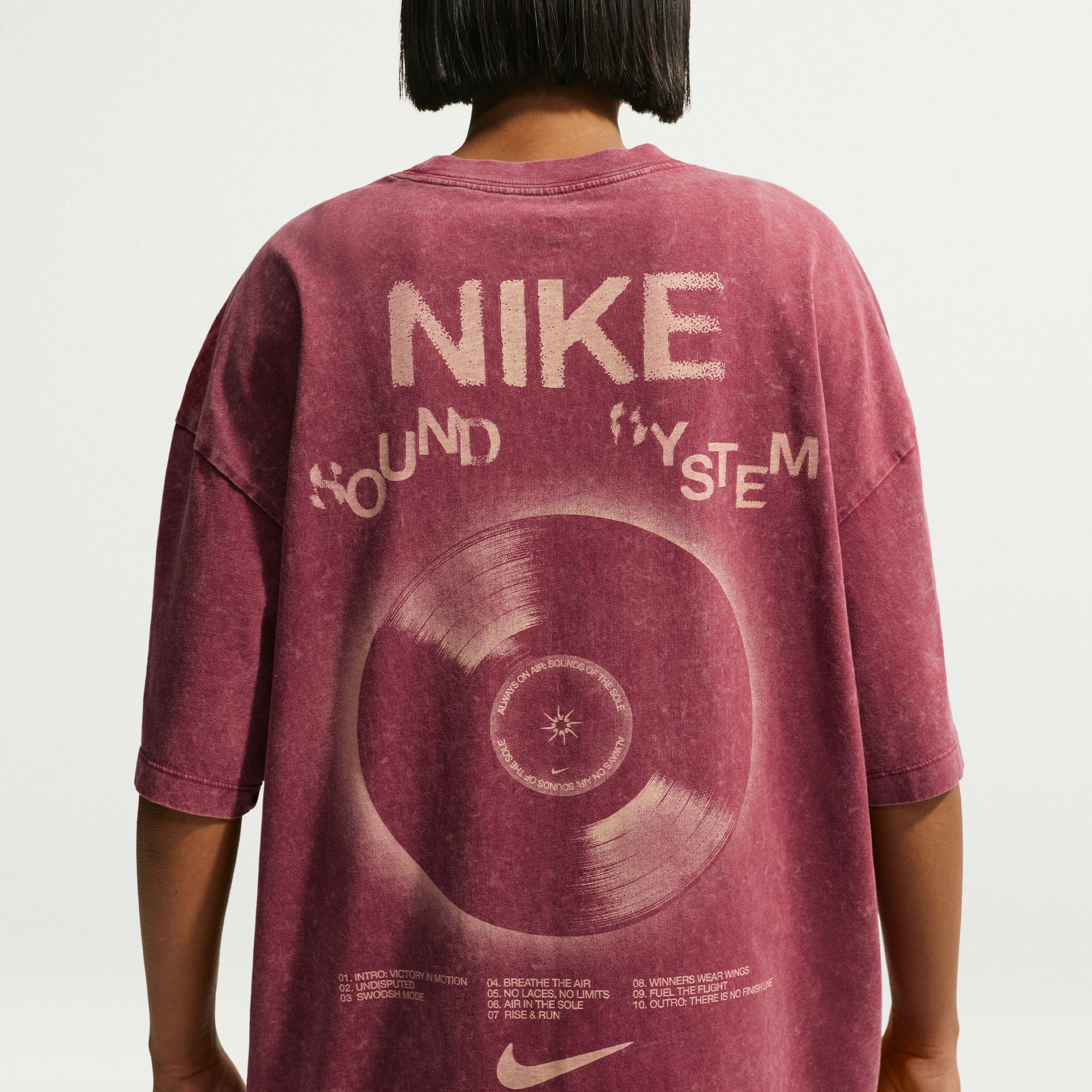 Nike Women's Sportswear Oversized Record Graphic T-Shirt
