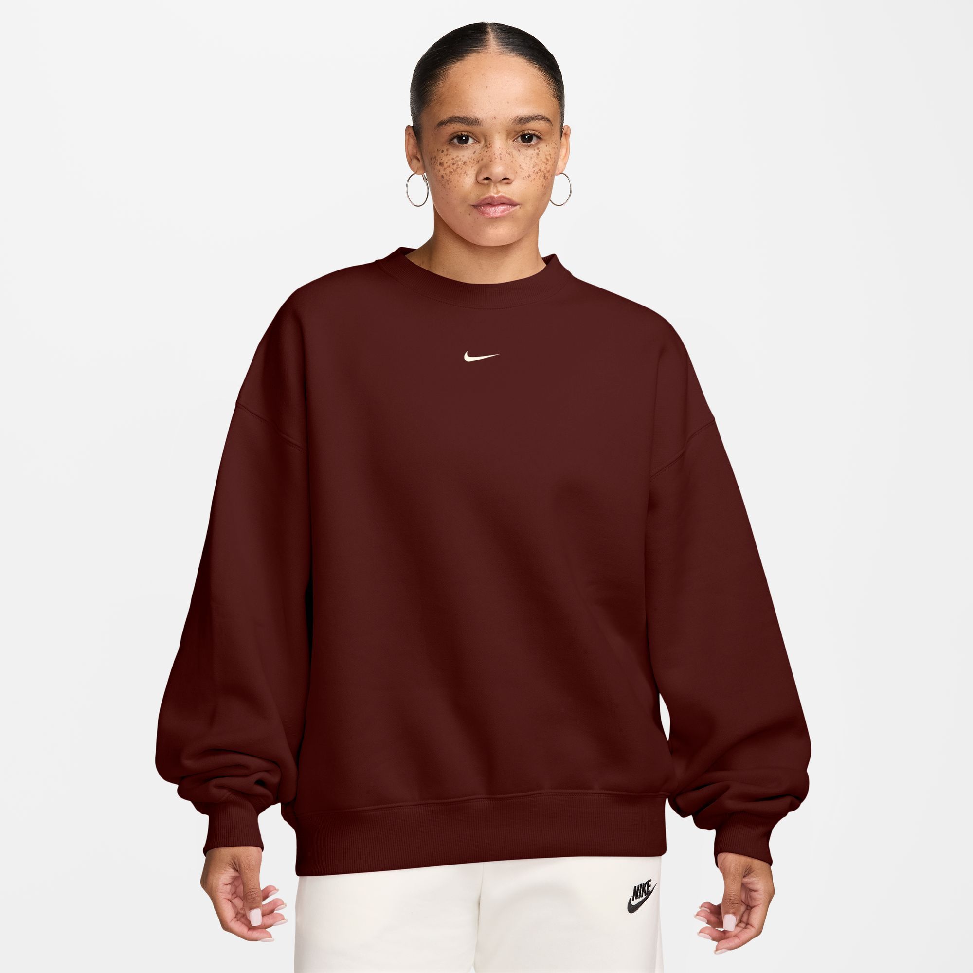 Nike Women's Studio Fleece Medium Weight Oversized Crew