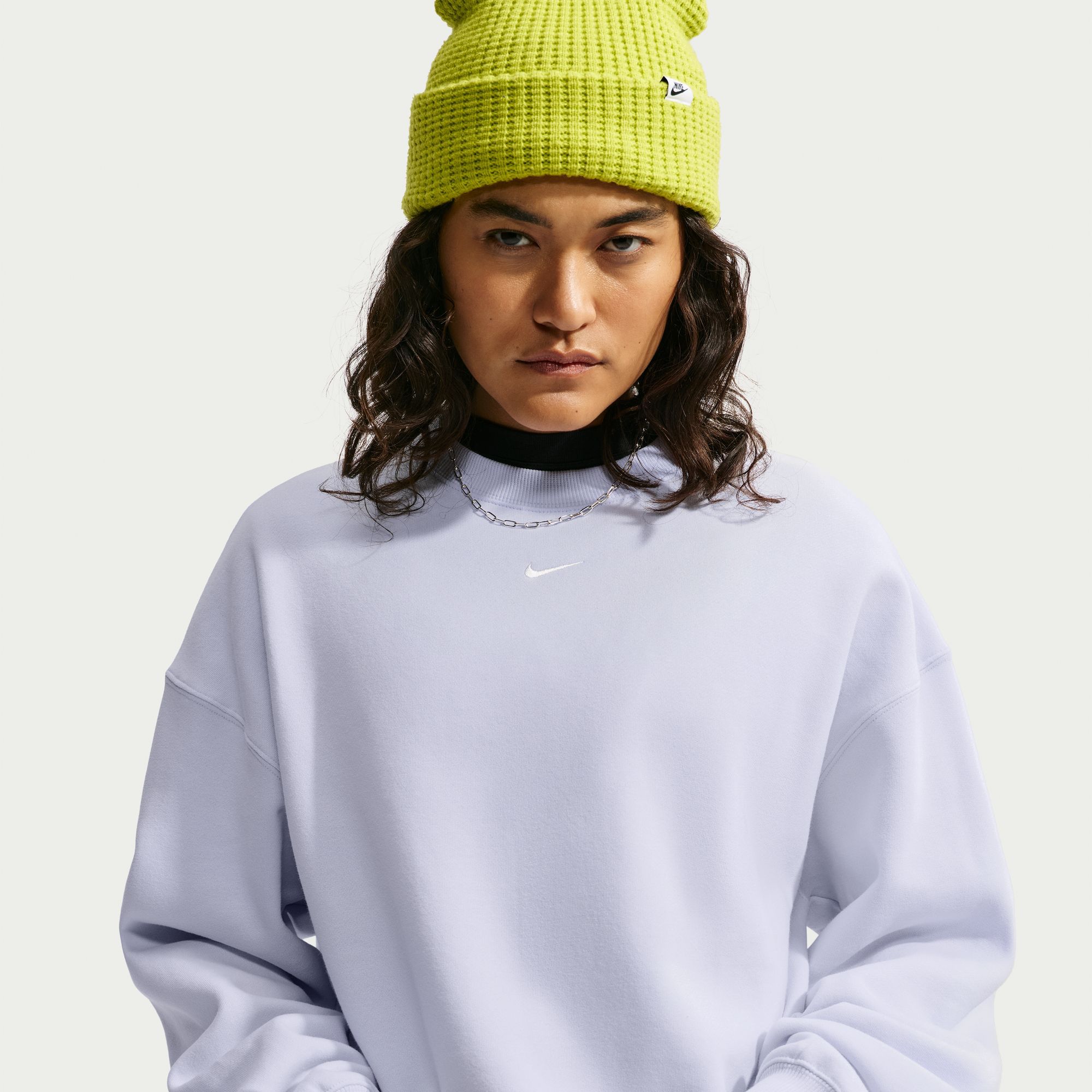 Nike Women's Studio Fleece Medium Weight Oversized Crew
