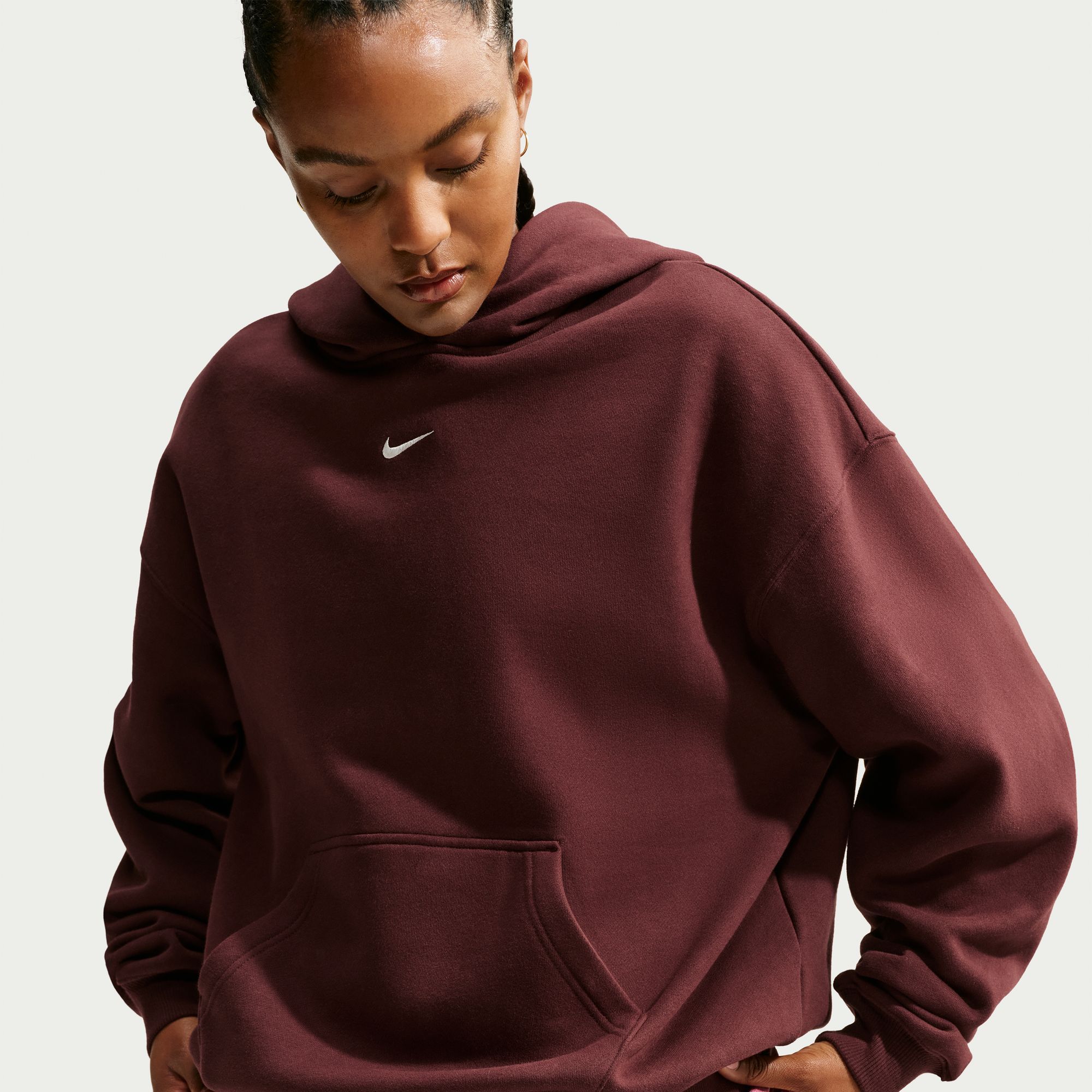 Nike Women's Studio Fleece Medium Weight Oversized Hoodie