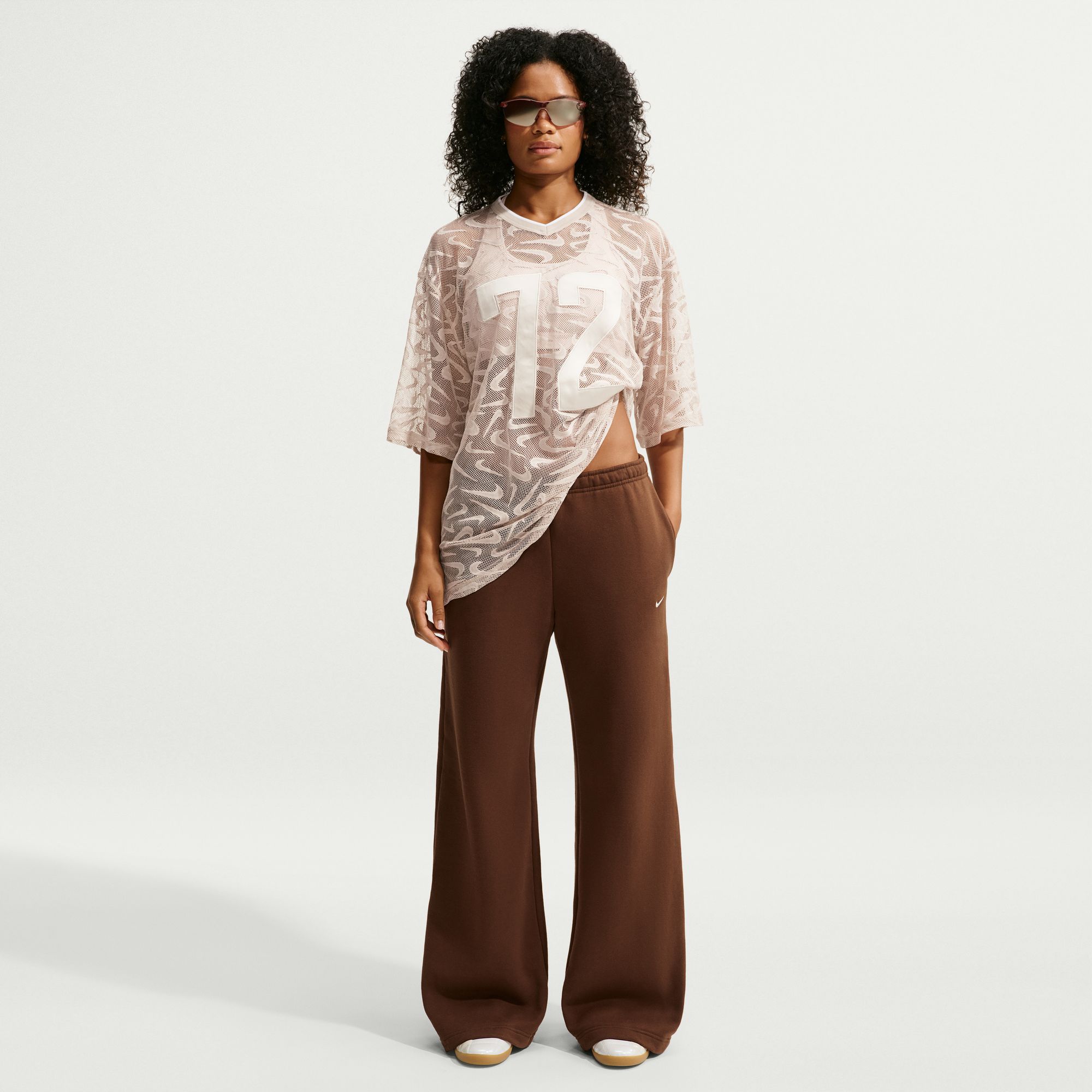 Nike Women's Studio Fleece Wide-Leg Pants