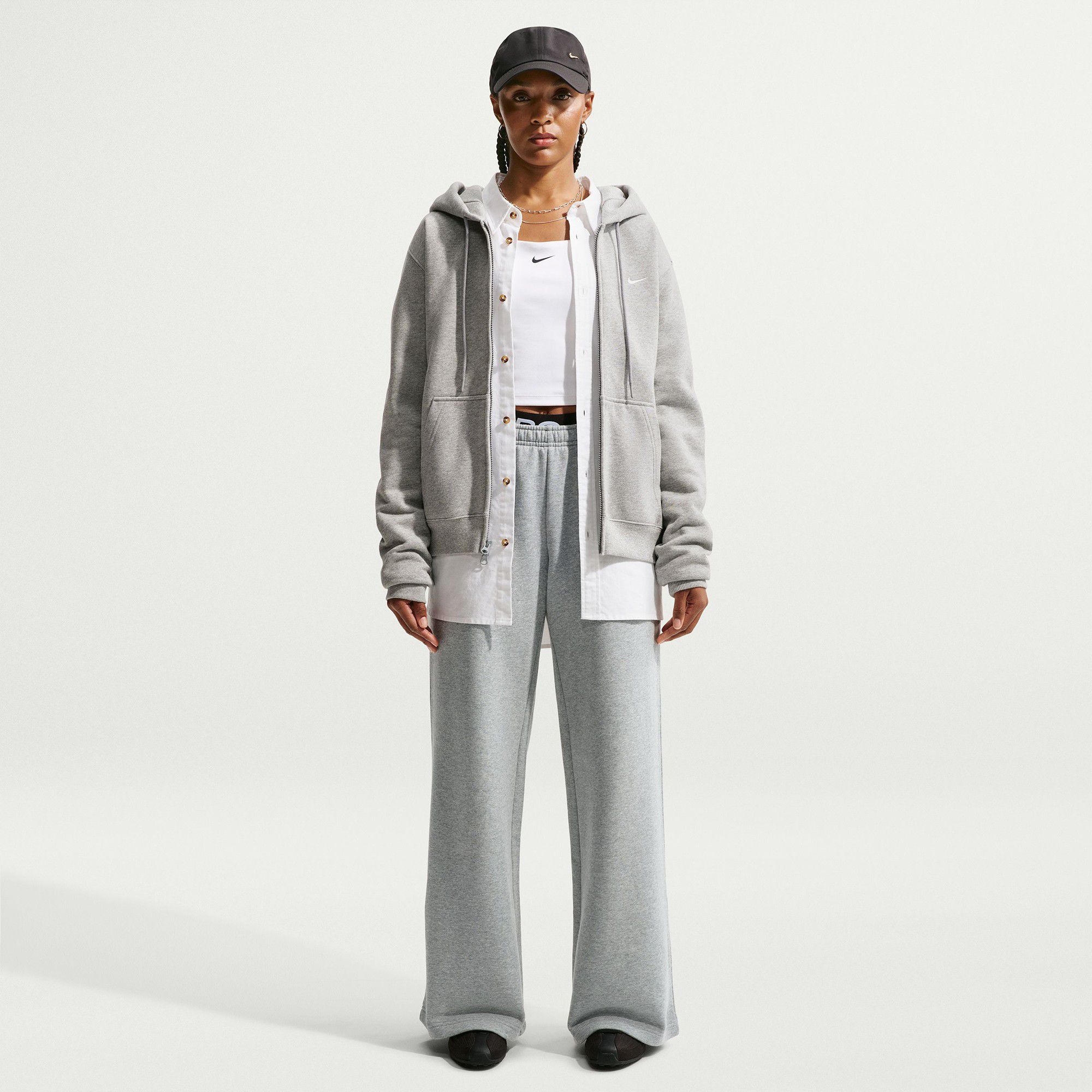 Nike Women's Studio Fleece Wide-Leg Pants