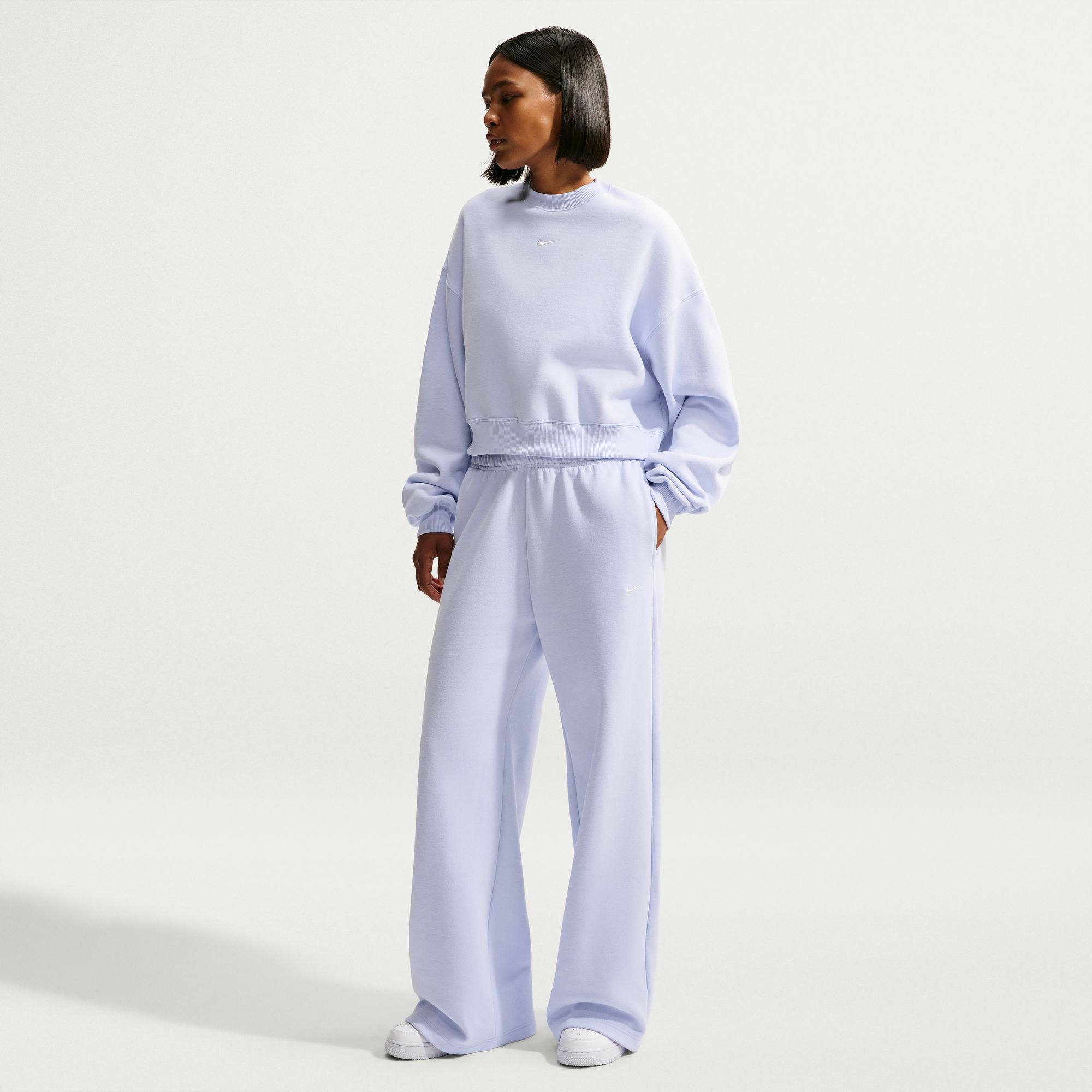 Nike Women's Studio Fleece Medium Weight Wide-Leg Pants