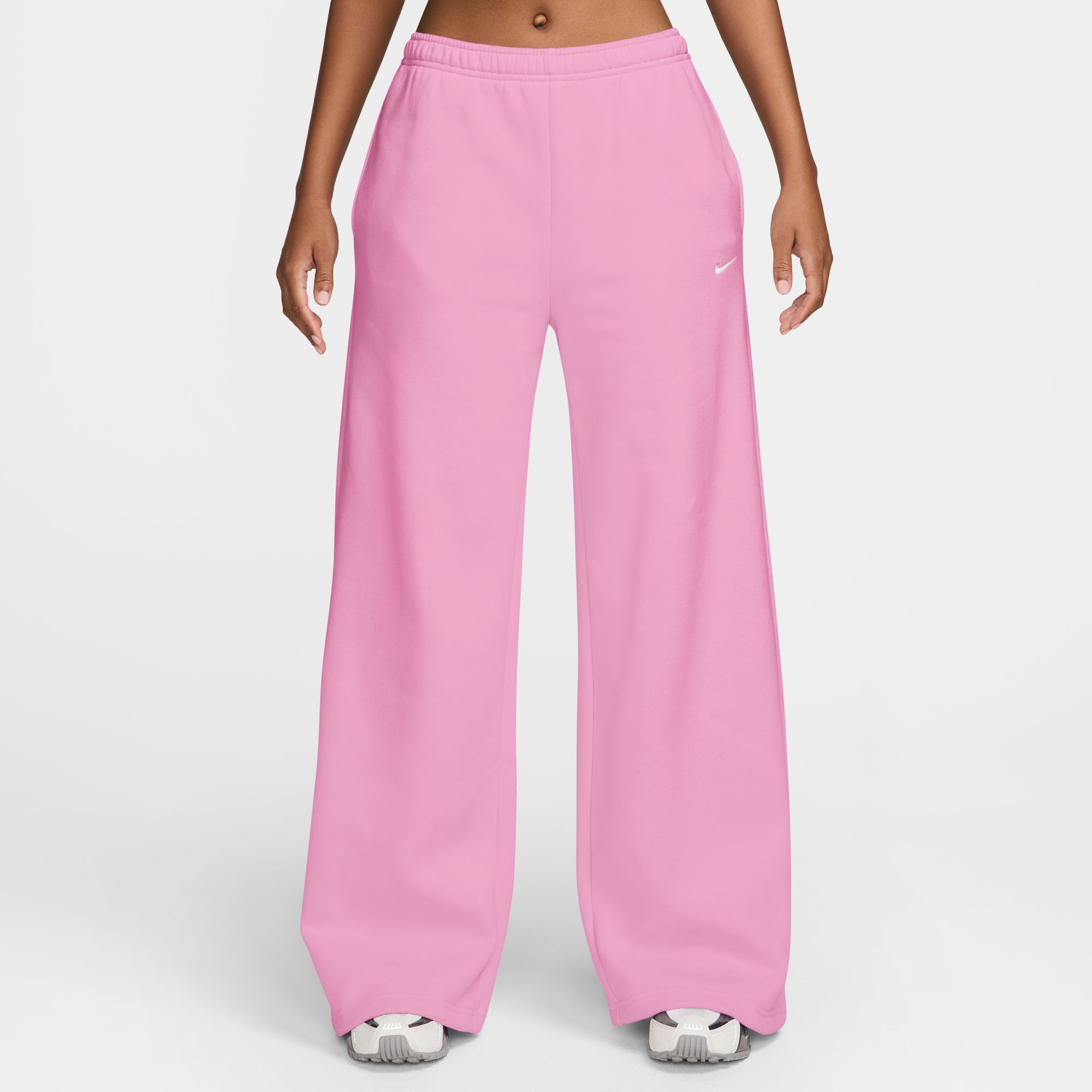 Nike Women's Studio Fleece Medium Weight Wide-Leg Pants