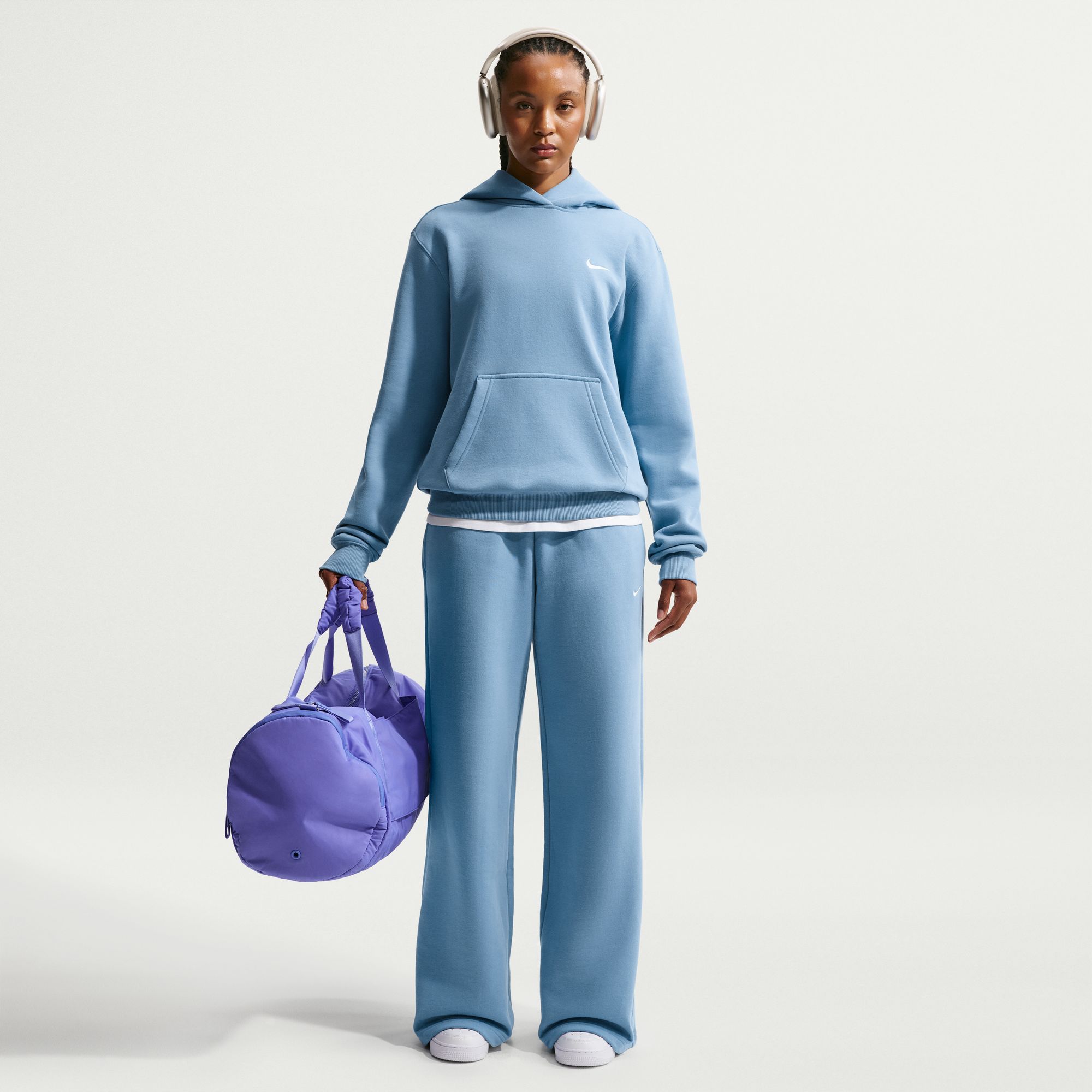 Nike Women's Studio Fleece Wide-Leg Pants