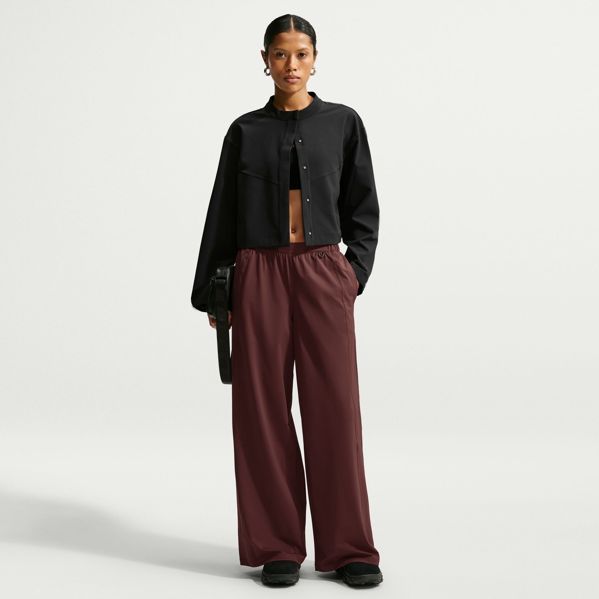 Nike Women's 24.7 PerfectStretch Dri-FIT UV Protection Mid-Rise Wide-Leg Pants