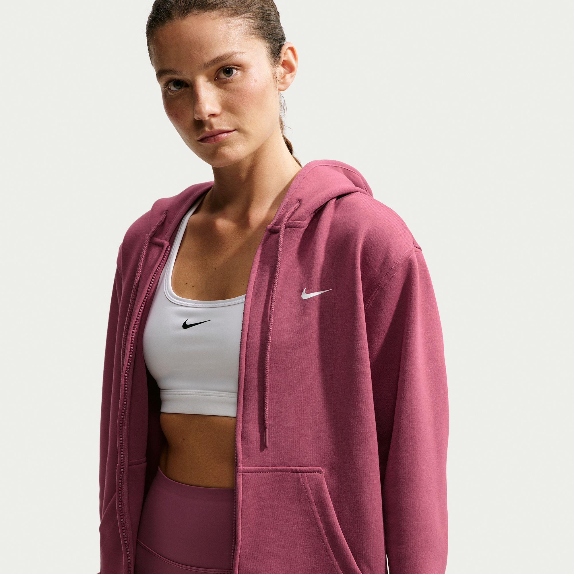 Nike Women's Studio Fleece Sport Full-Zip Hoodie