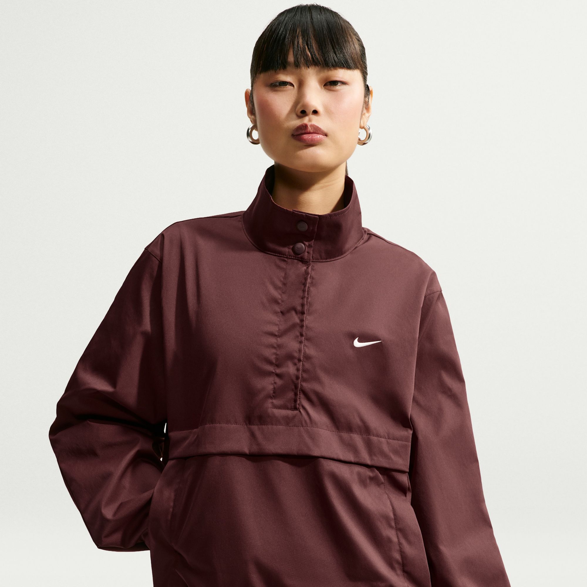 Nike Women's Sportswear Loose 1/4-Snap Jacket