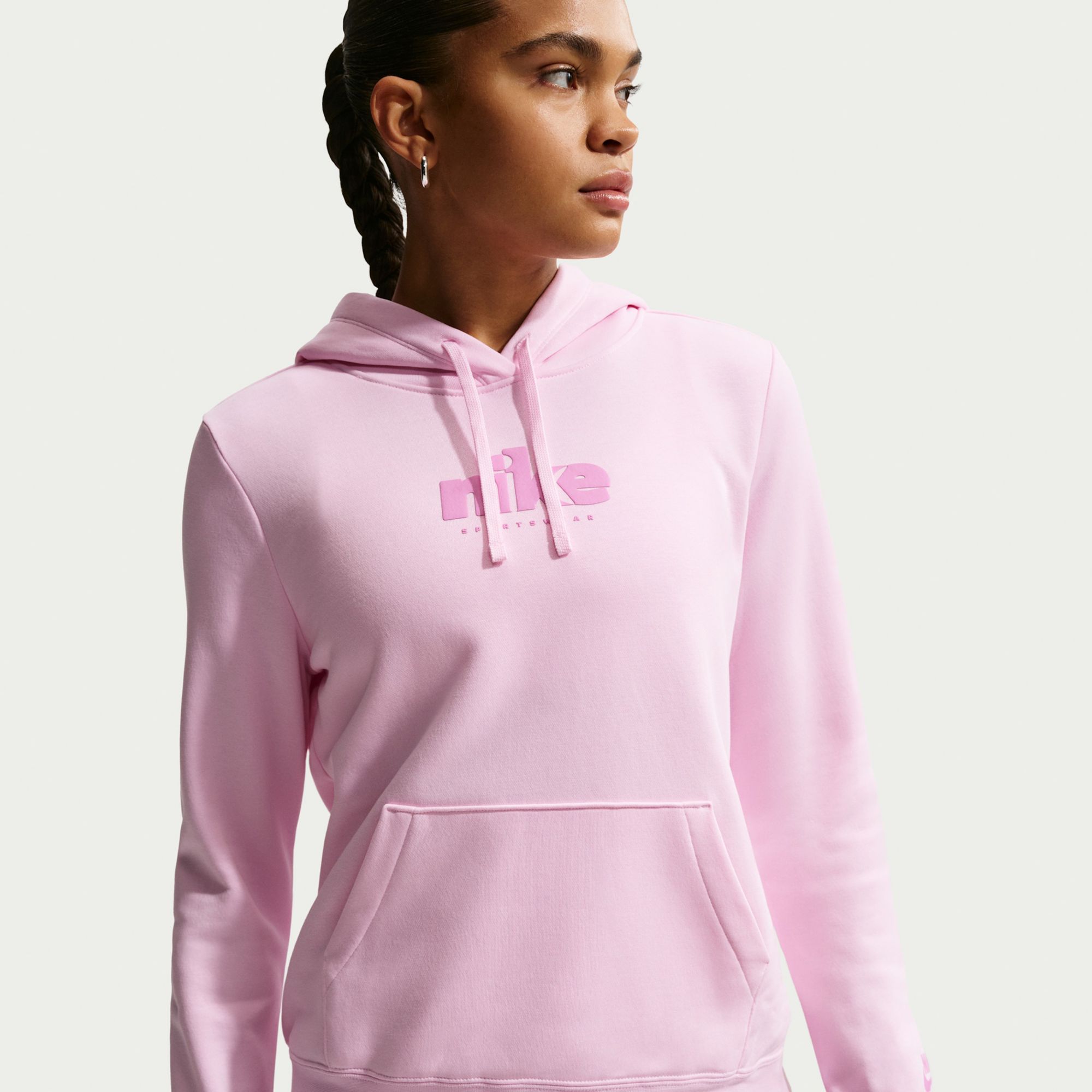 Nike Women's Sportswear Club Fleece Graphic Pullover Hoodie