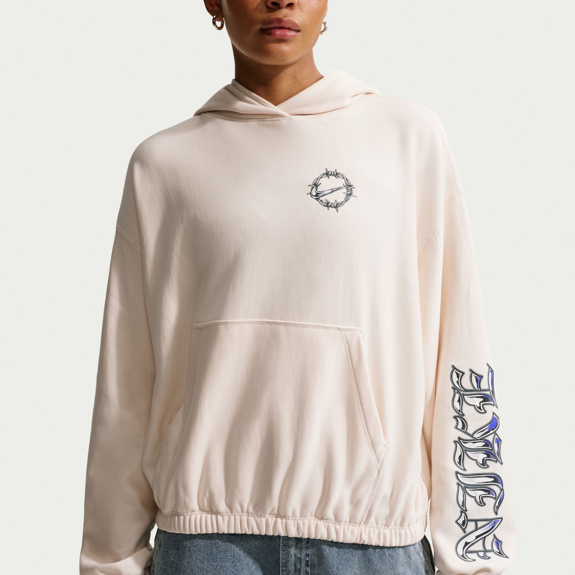 Nike Women's Sportswear Oversized French Terry Graphic Pullover Hoodie