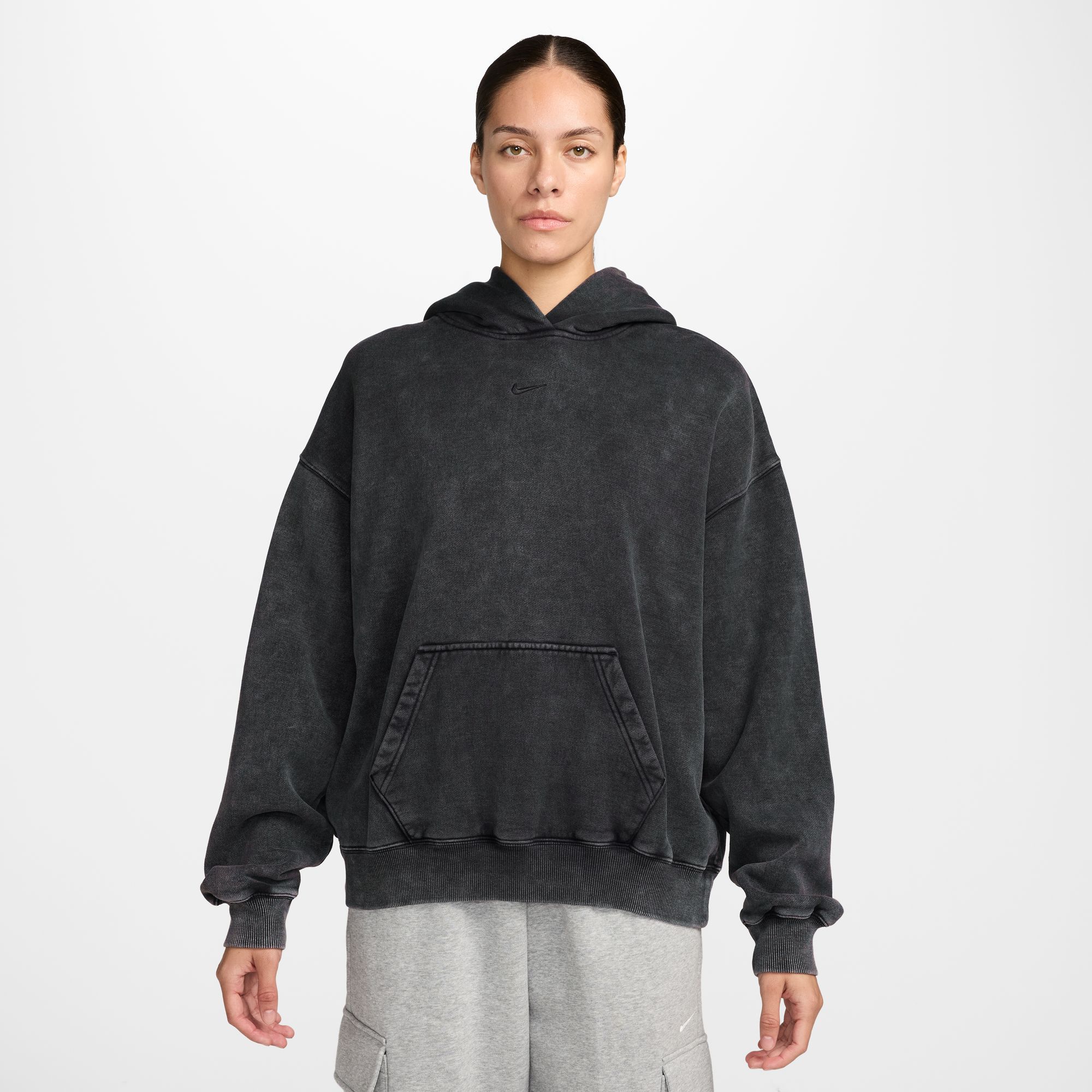 Nike Women's Studio Fleece Medium Weight Oversized Washed Hoodie