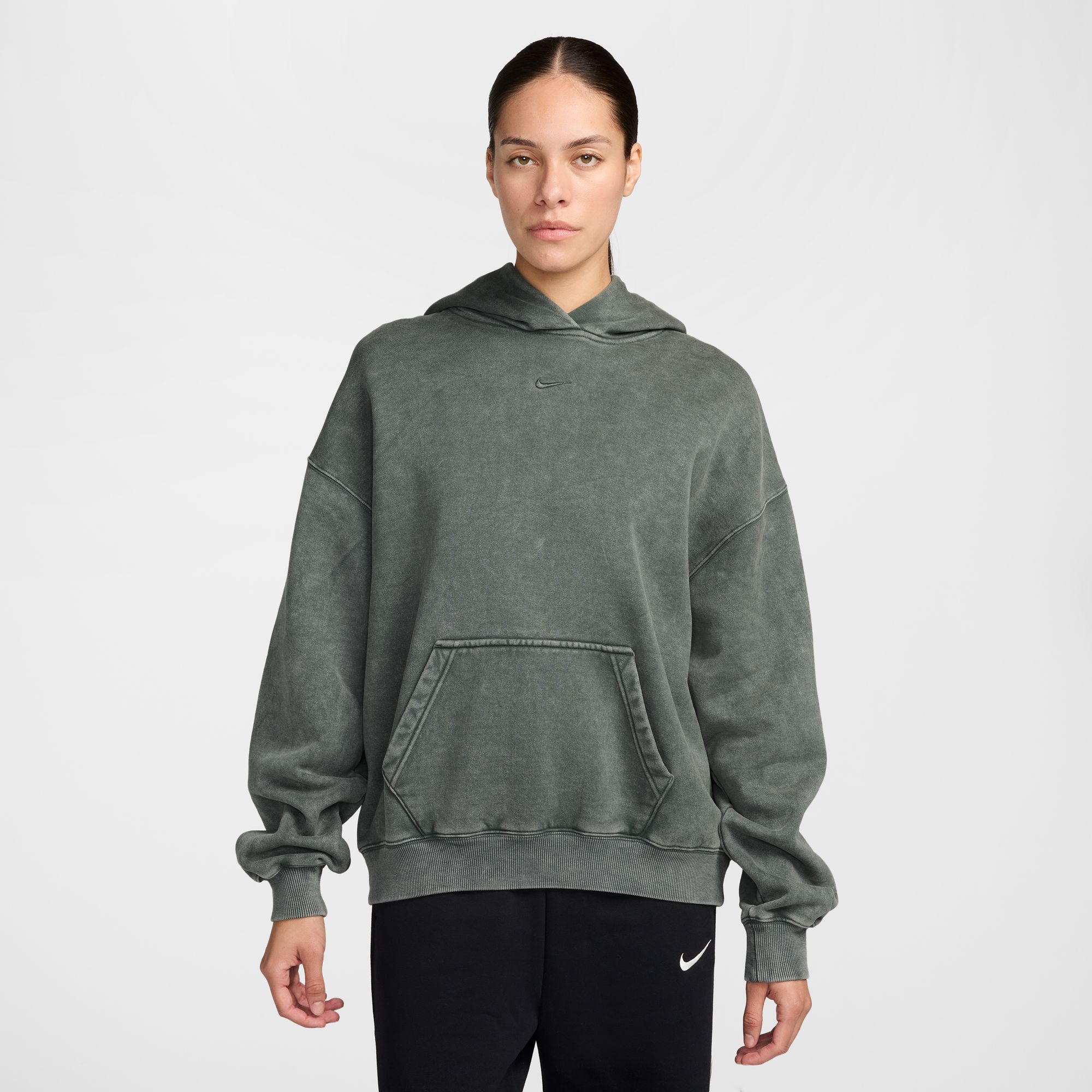Nike Women's Studio Fleece Medium Weight Oversized Washed Hoodie