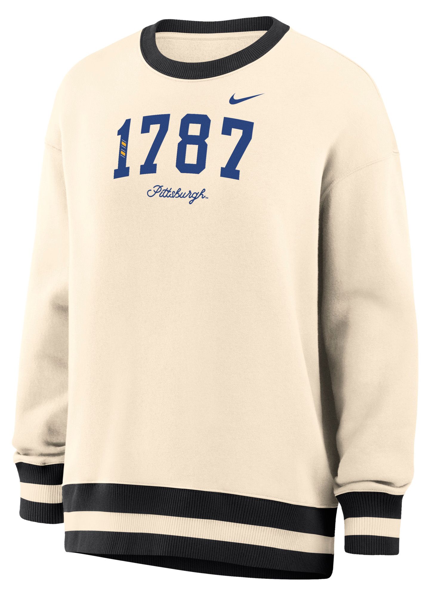 Nike Women's Pitt Panthers White Phoenix Oversized Crewneck Sweatshirt
