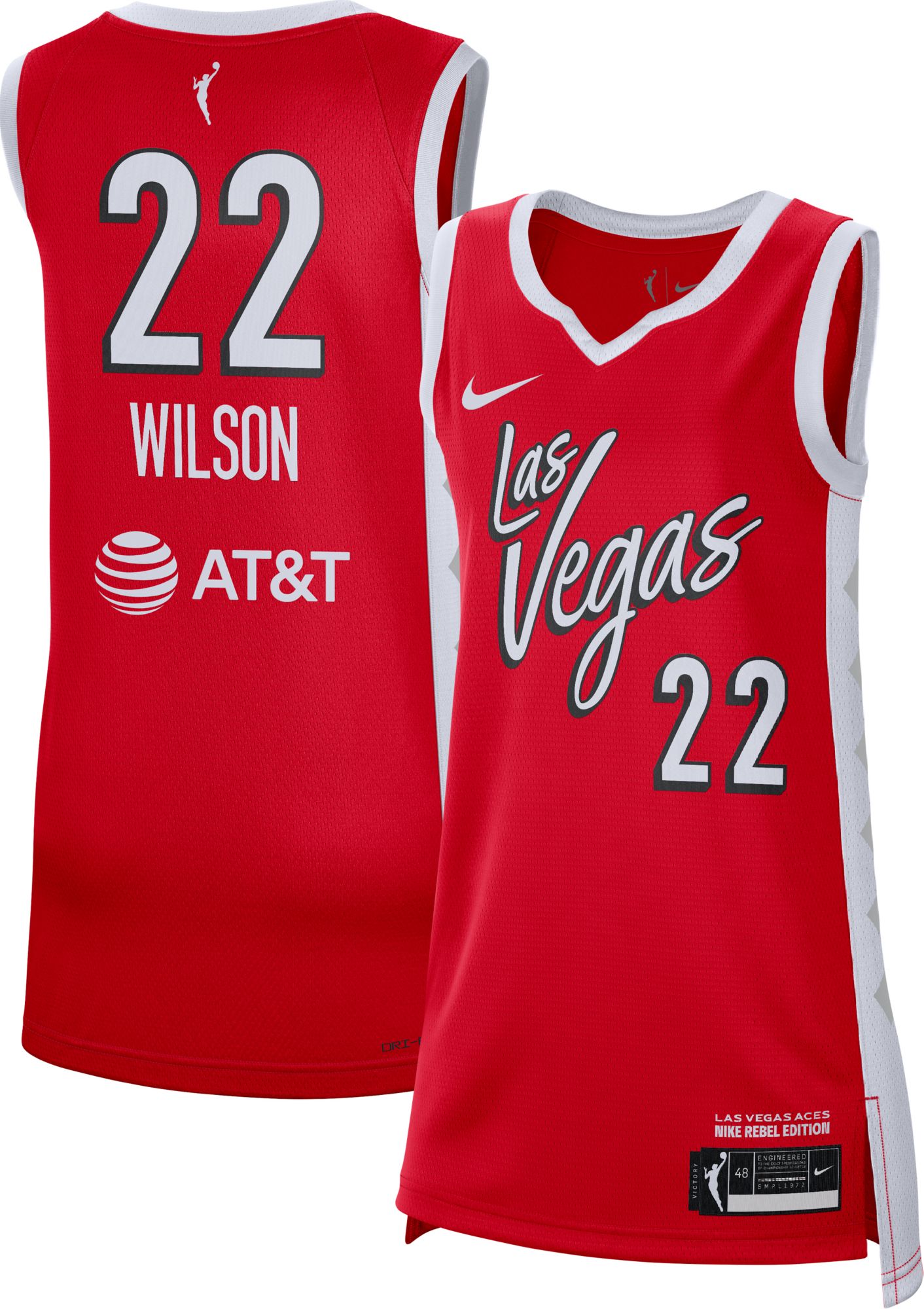 Nike Adult Las Vegas Aces A'ja Wilson Rebel Jersey